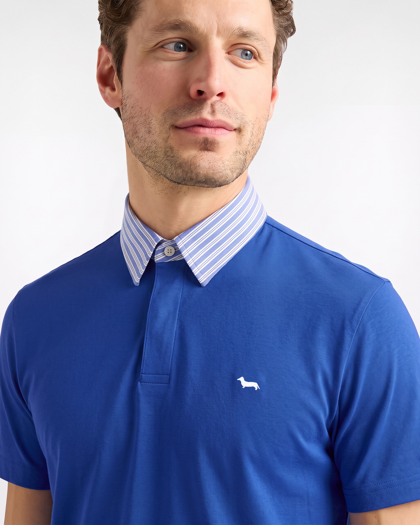 Polo Uomo Vietri In Piquet Regular Fit, Blu, large image number 2
