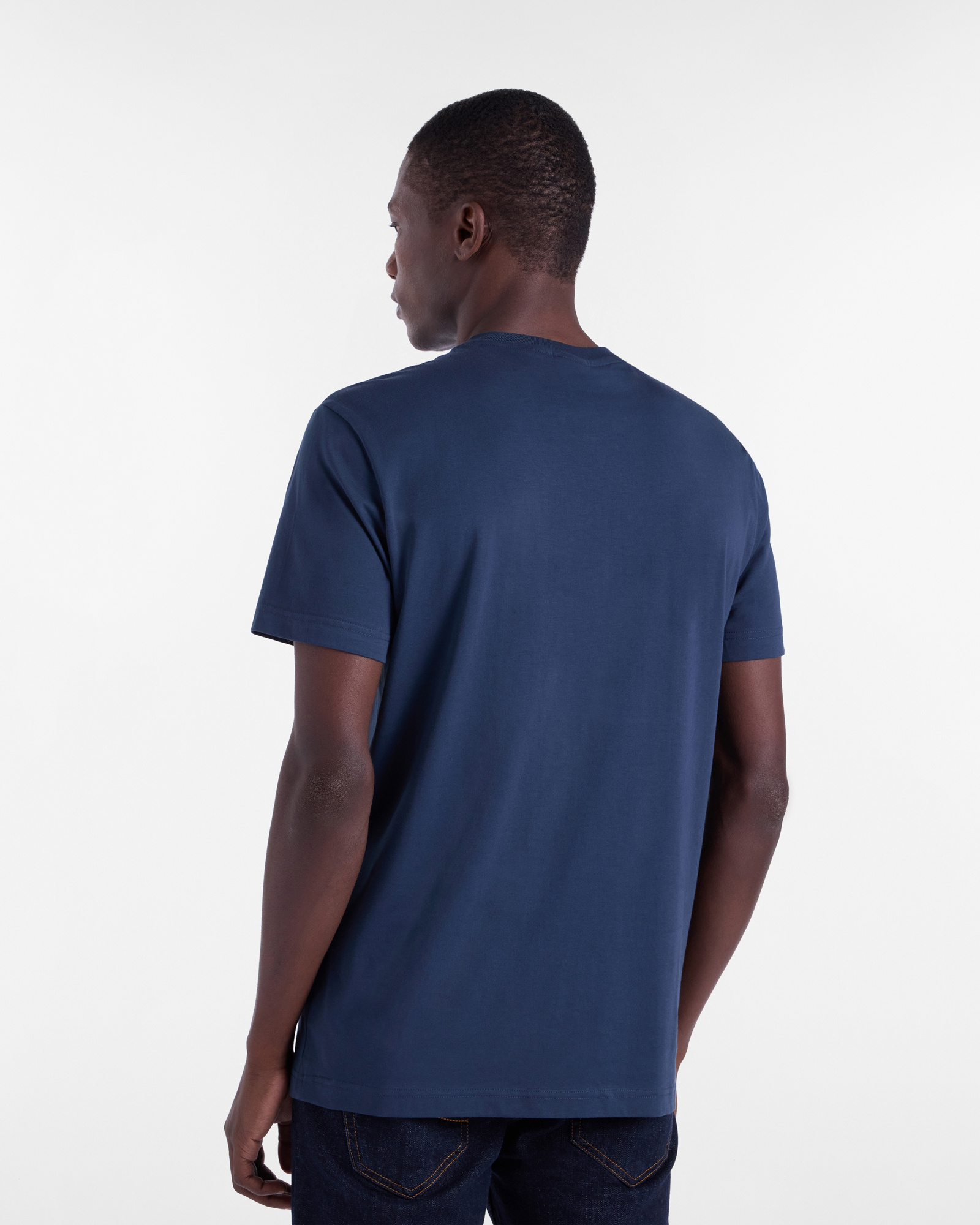Pima Cotton T-Shirt with Dachshund, Navy Blue, large image number 1