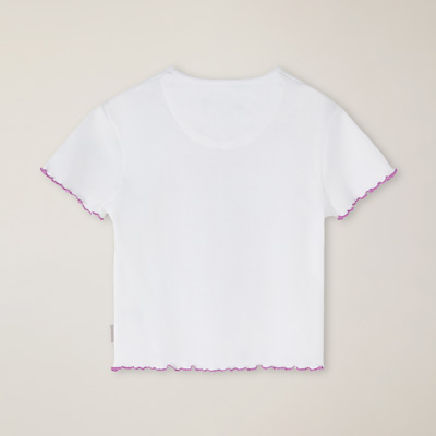Ribbed T-shirt with logo