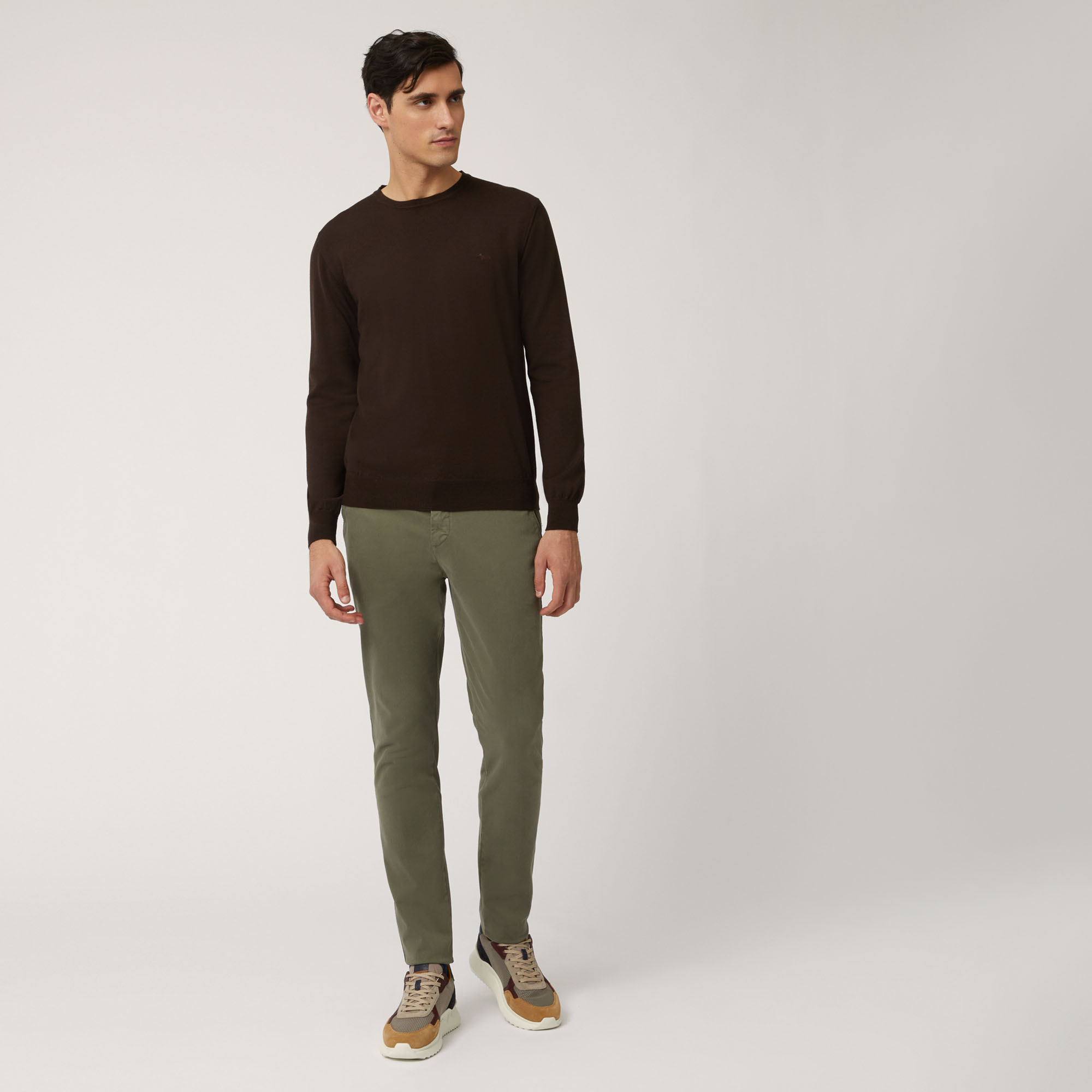 Pantalone Chino Narrow Fit Elevated Utility, Verde Oliva, large image number 3
