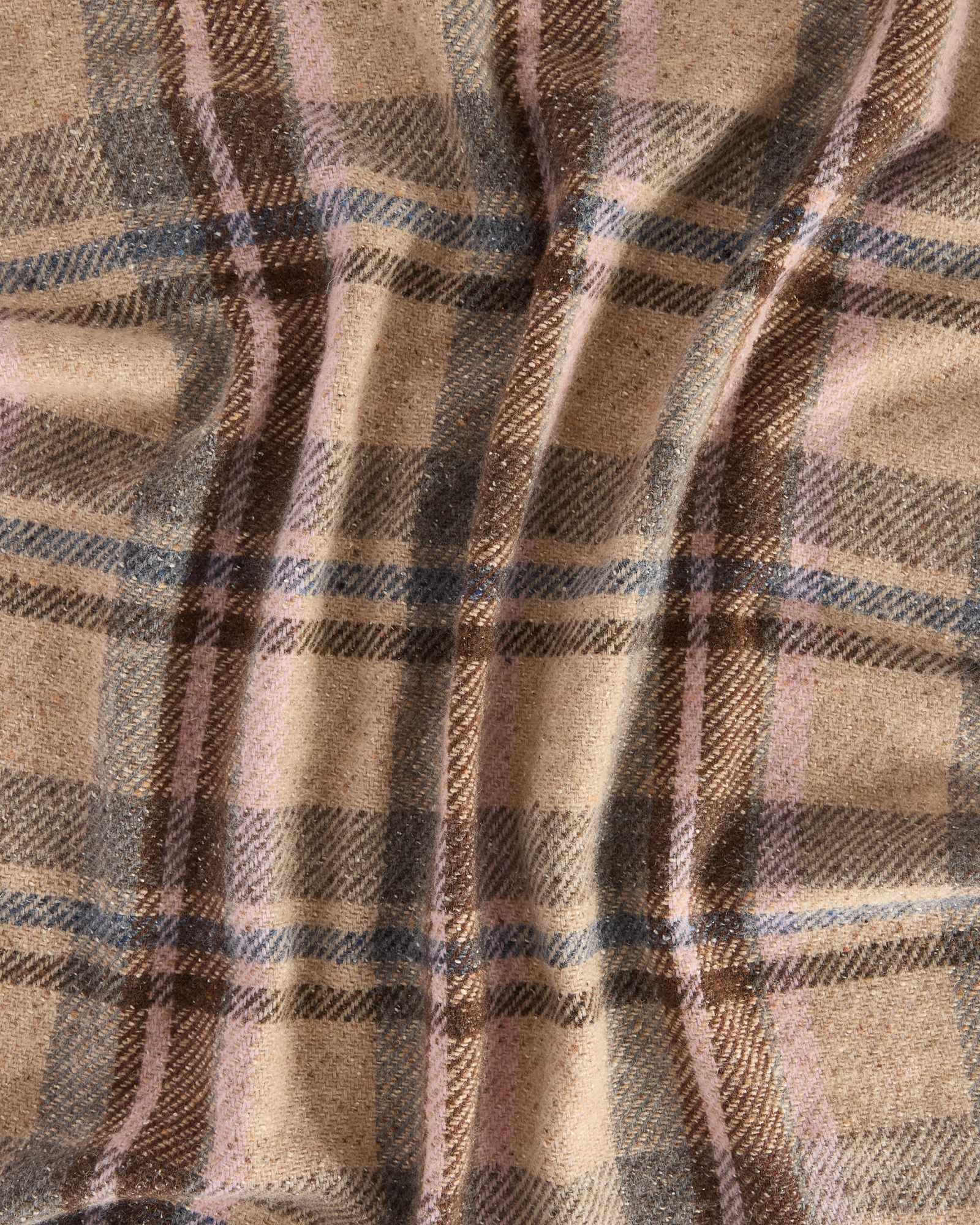 Men&rsquo;s button-woven wool and silk blend scarf, BEIGE, large