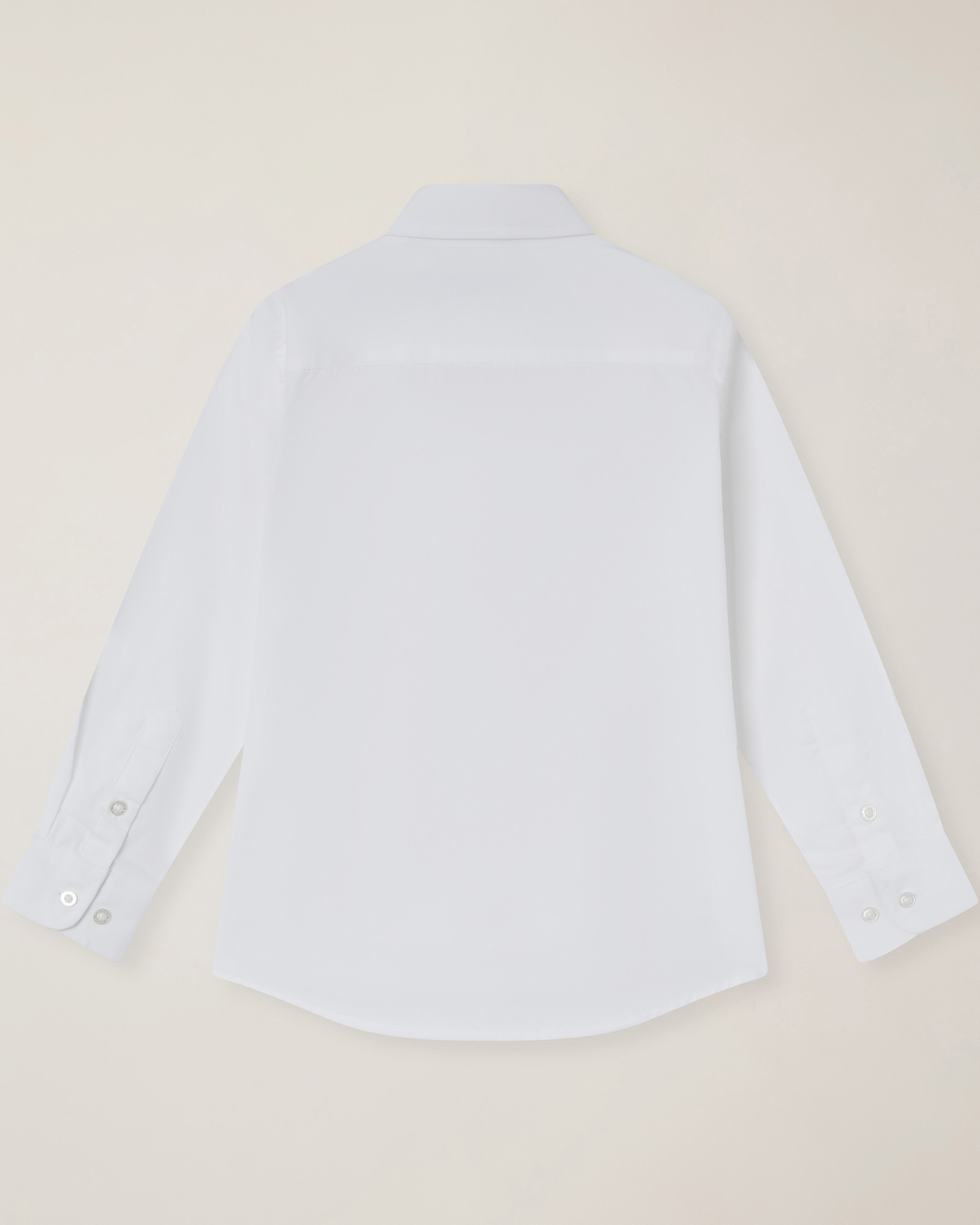 Solid-color shirt with spread collar