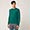 Pullover Girocollo Con Lettering Frontale E Toppe Sui Gomiti, Verde Bottiglia, swatch