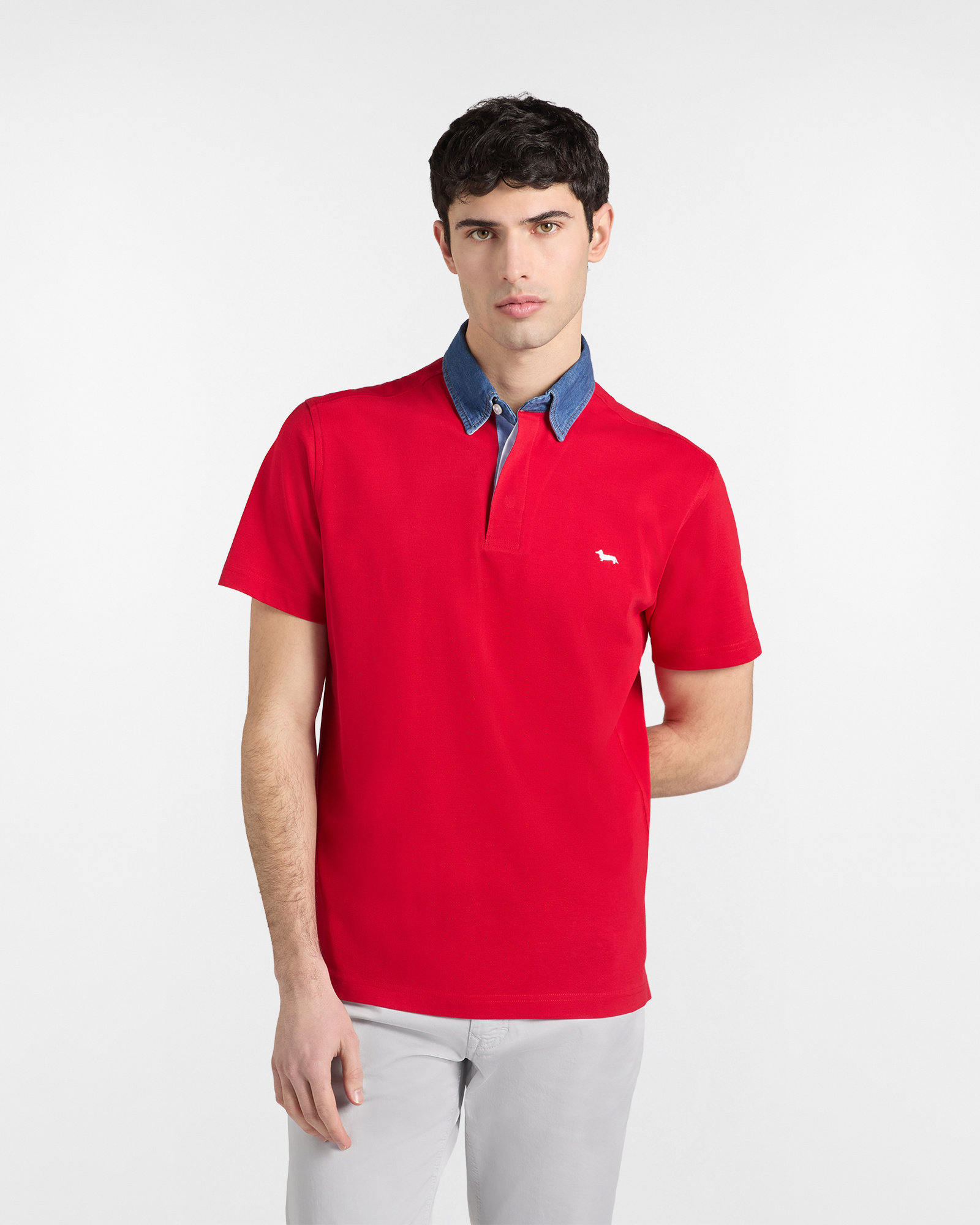 Vietri polo shirt, Red, large