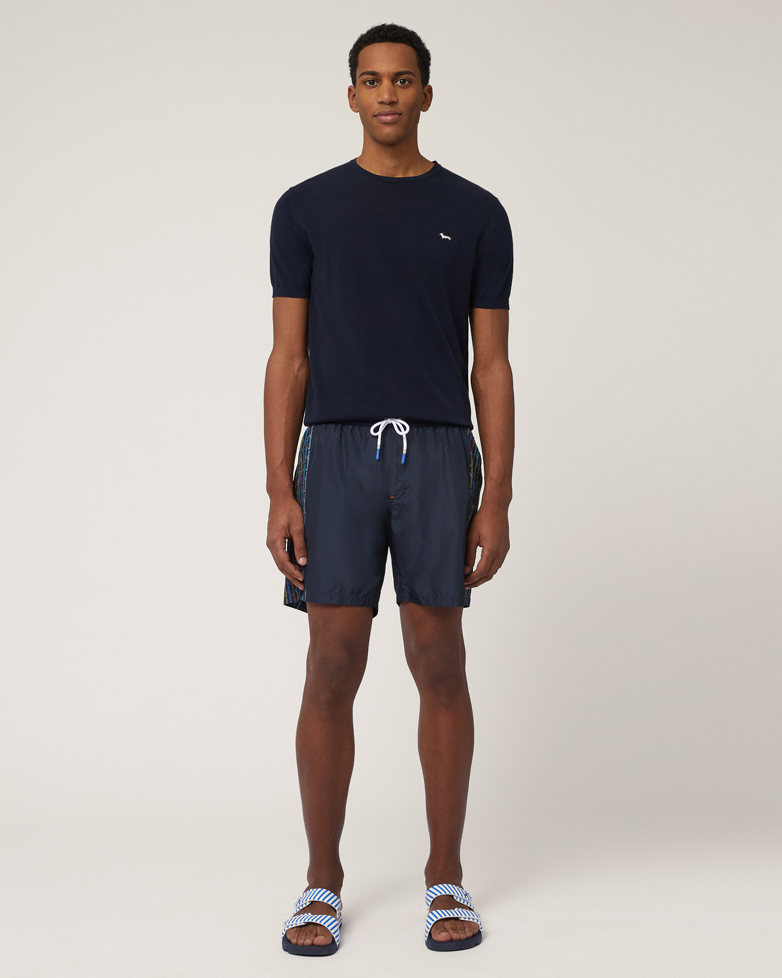 Swim Shorts with Lettering, Light Blue, large image number 3