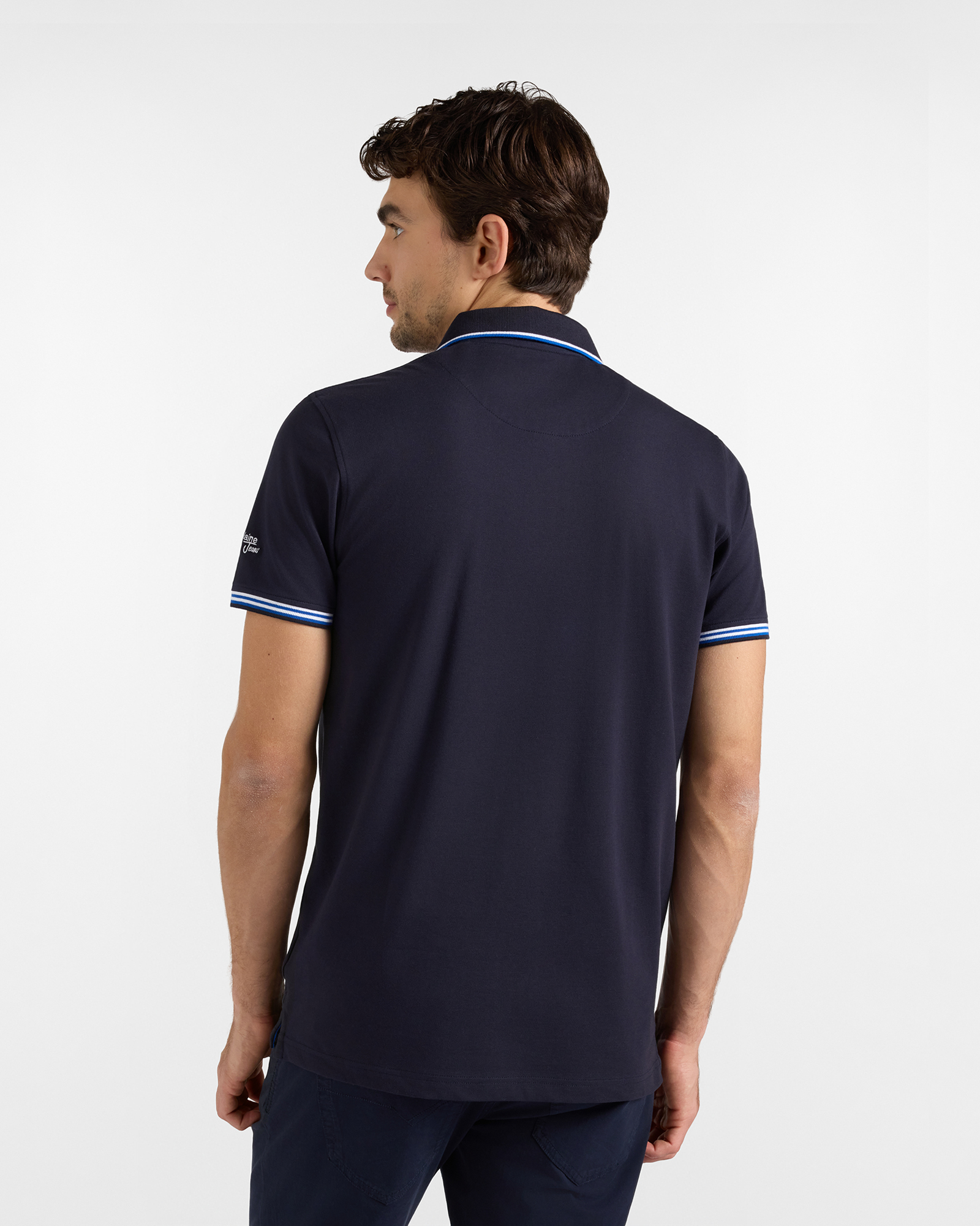 Polo uomo narrow fit con doppio logo