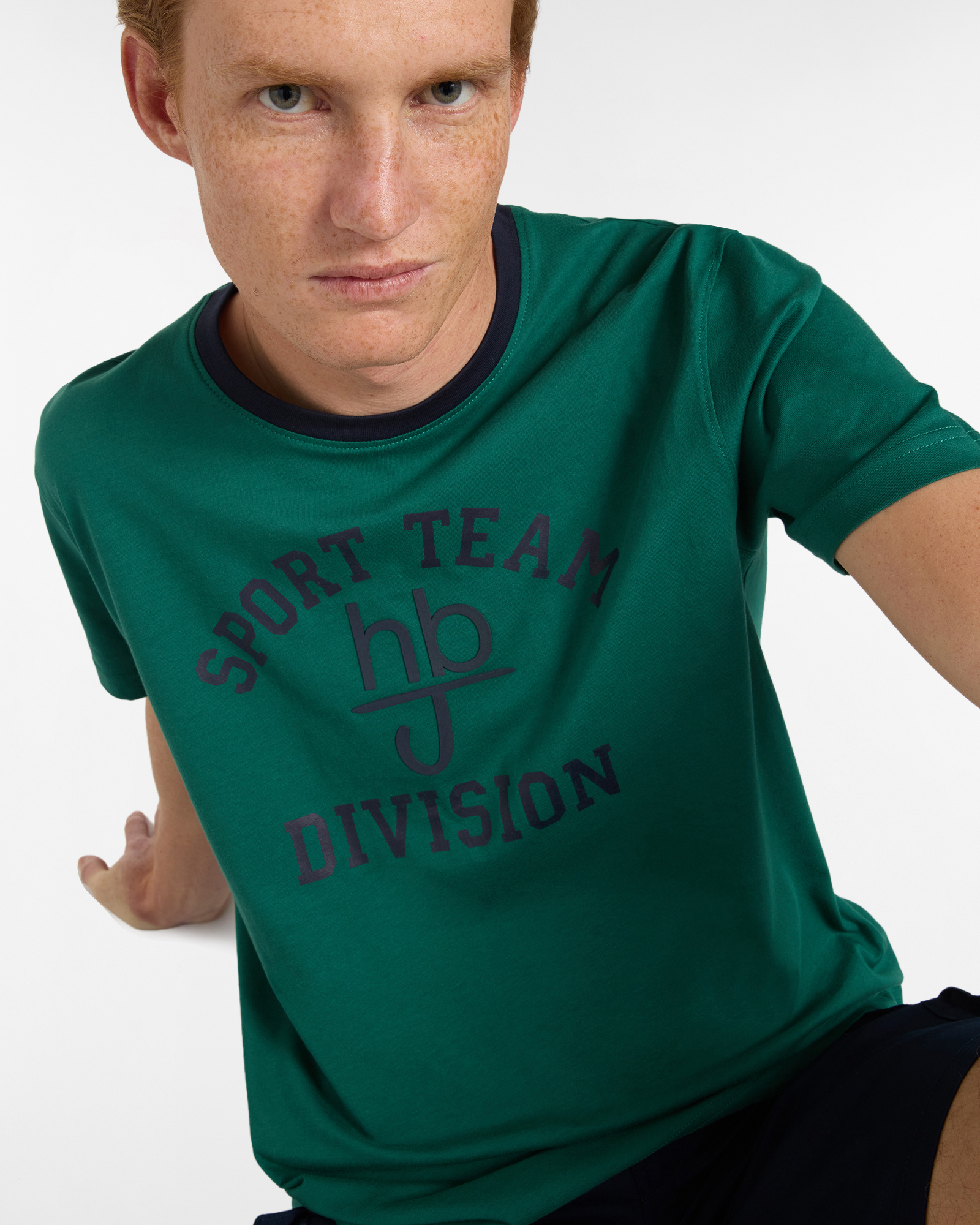 T‑shirt Uomo con Stampa Centrale Regular Fit, Verde bottiglia, large image number 2