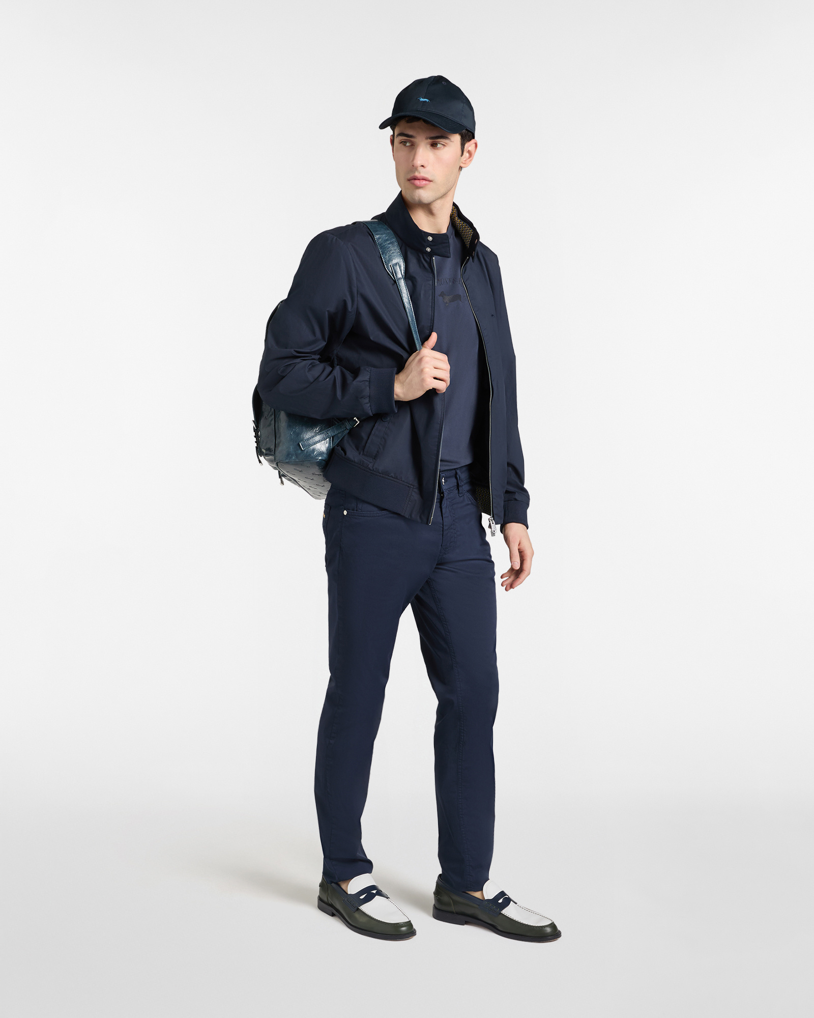 Men's jacket with paper touch effect, Navy Blue, large image number 3