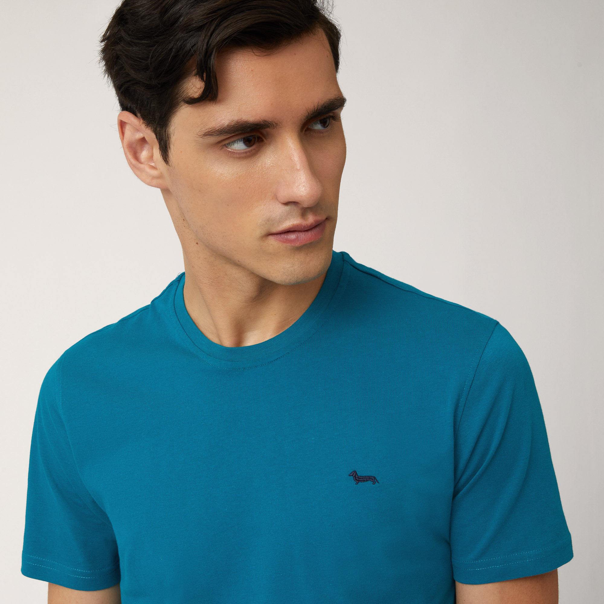 Cotton Jersey T-Shirt, Blue, large image number 2