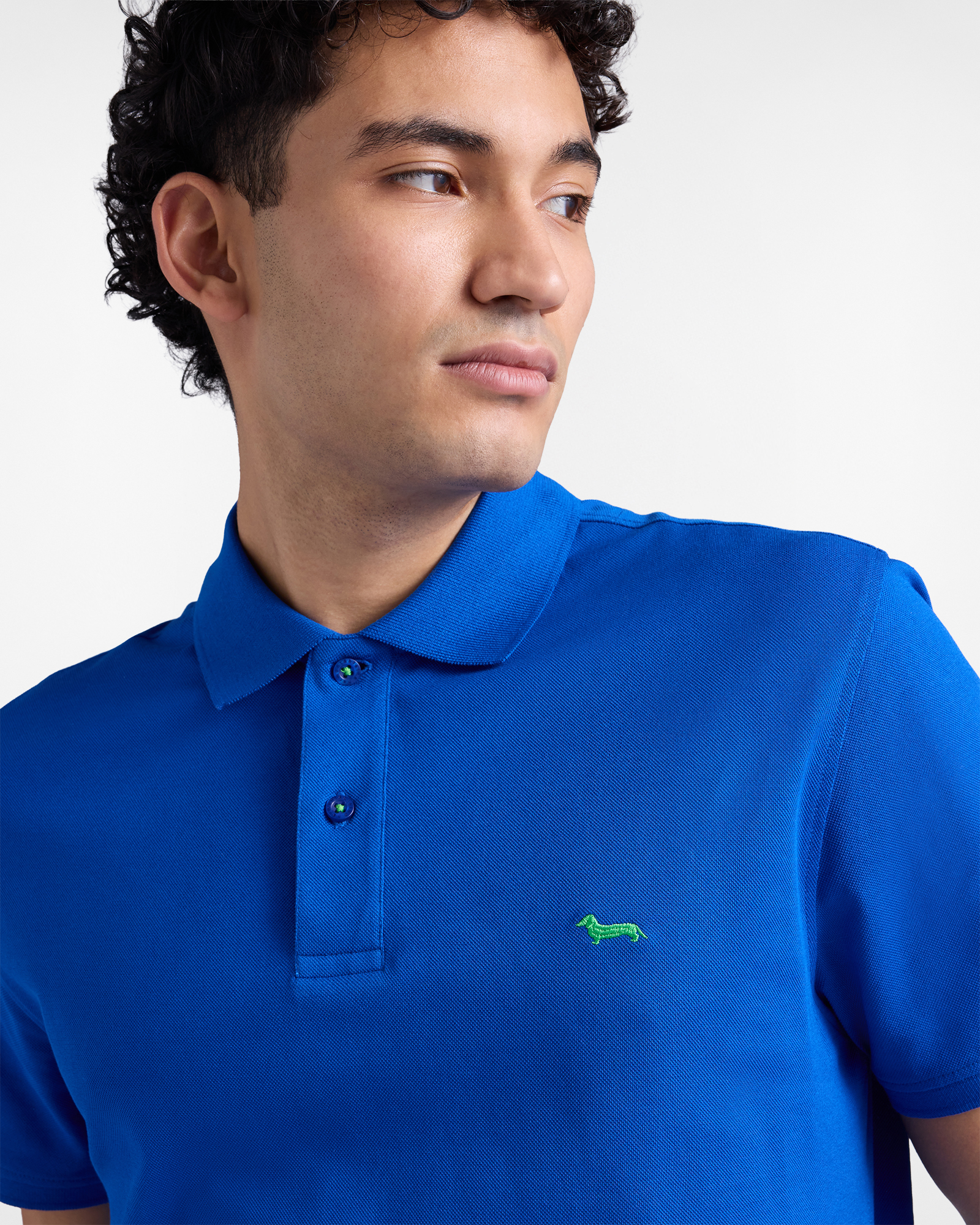 Men's basic piqu&eacute; polo shirt, Blue, large image number 2