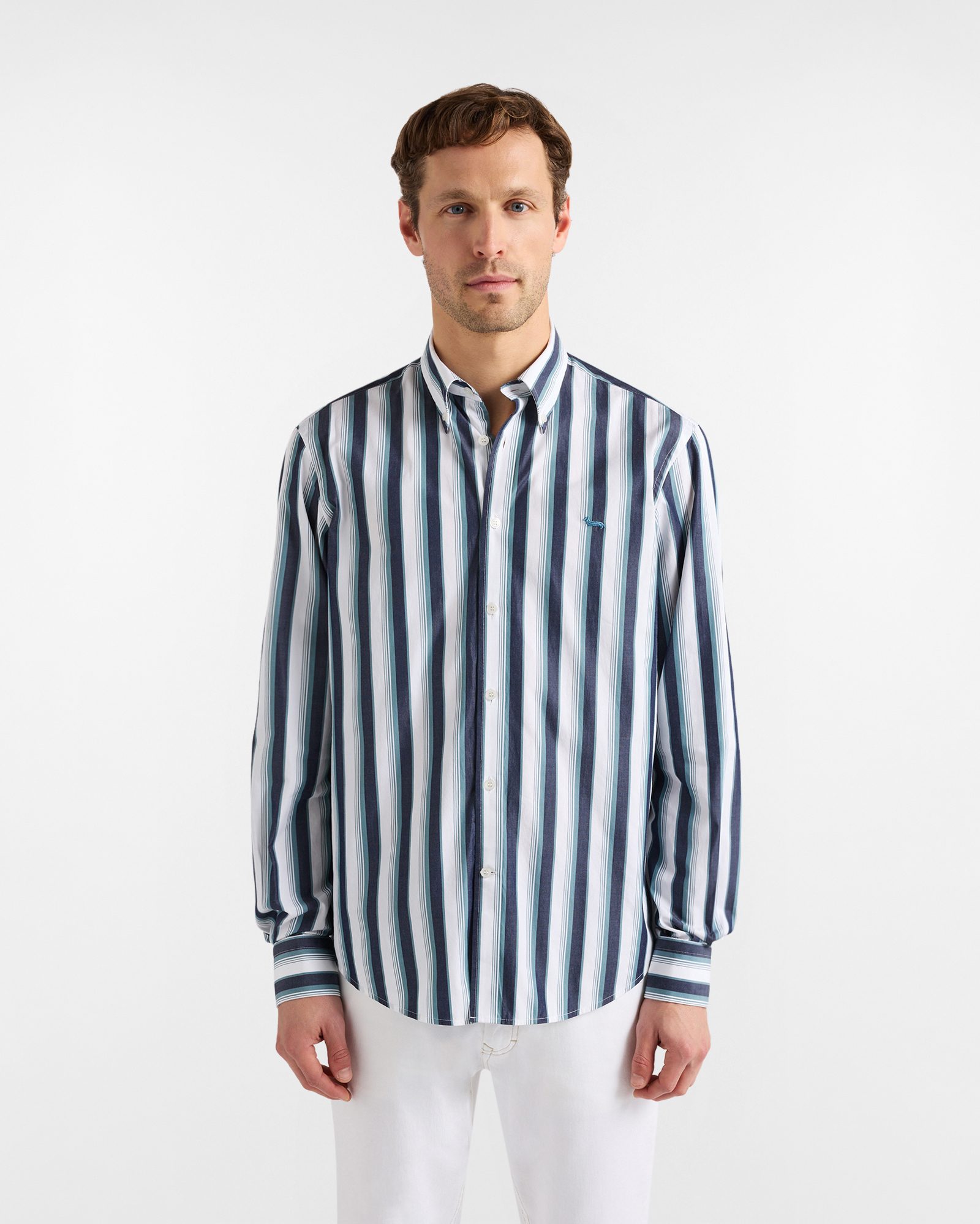 Camicia Uomo Righe larghe Regular fit