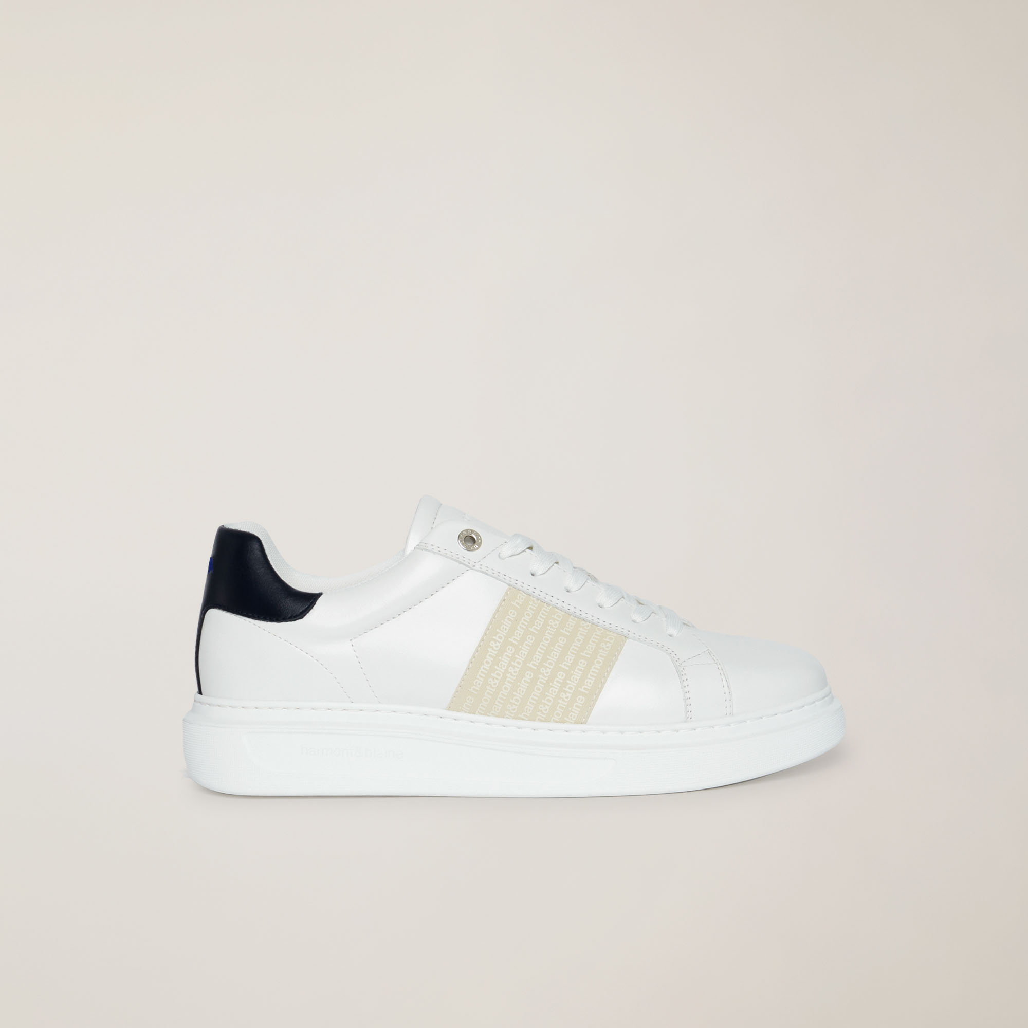 Bold Leather Sneaker, White, large image number 0