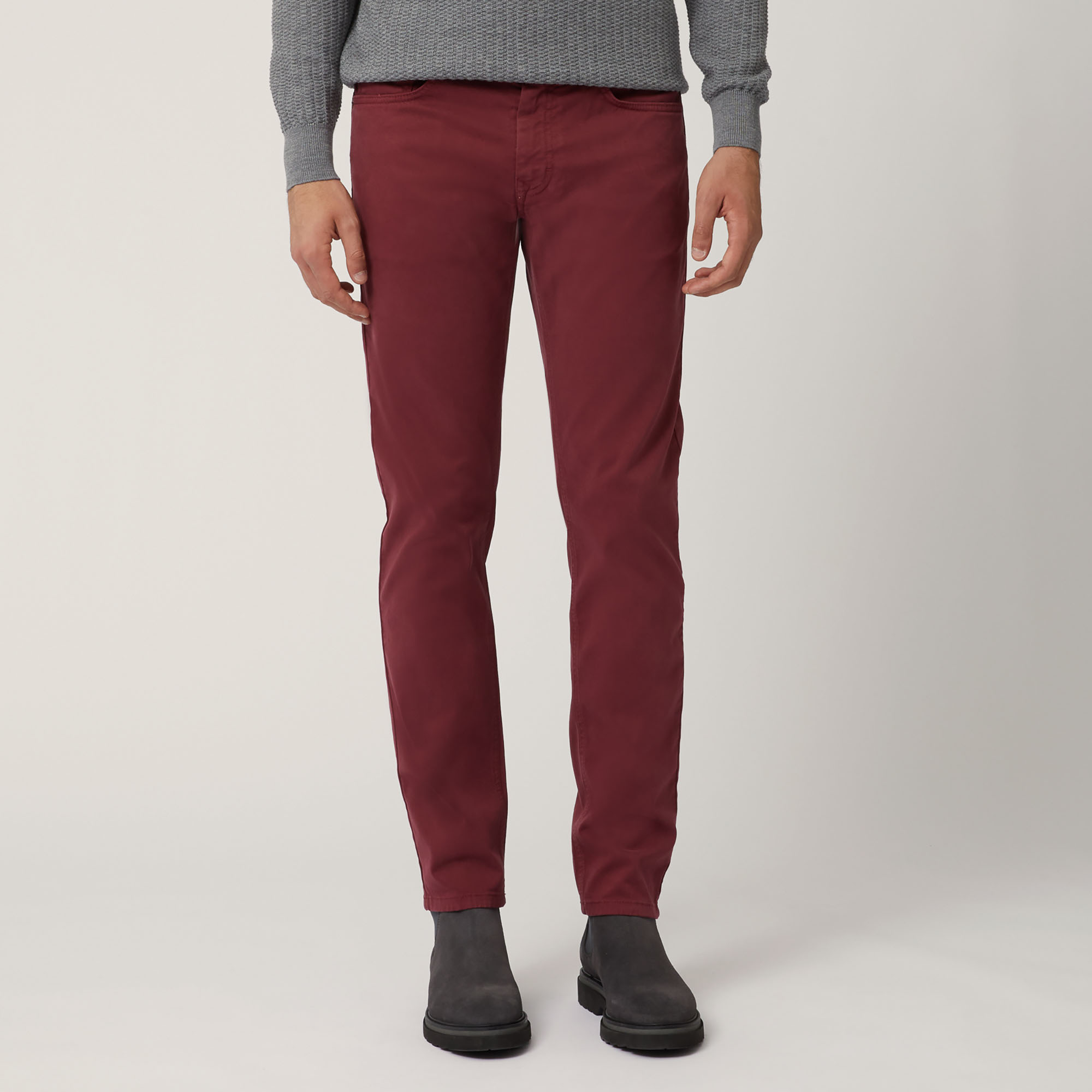 Elevate Dutility Five-Pocket Stretch Cotton Pants, Purple, large image number 0