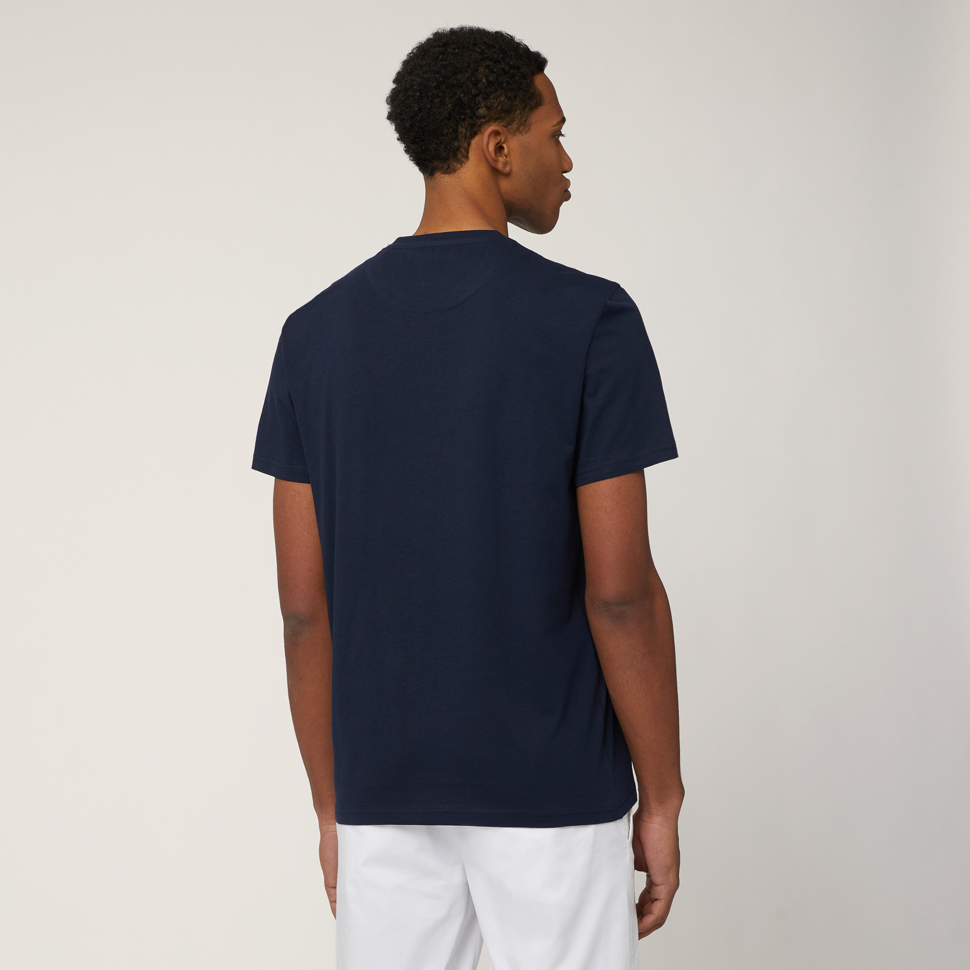 T-Shirt Con Maxi Bassotto, Blu Navy, large image number 1