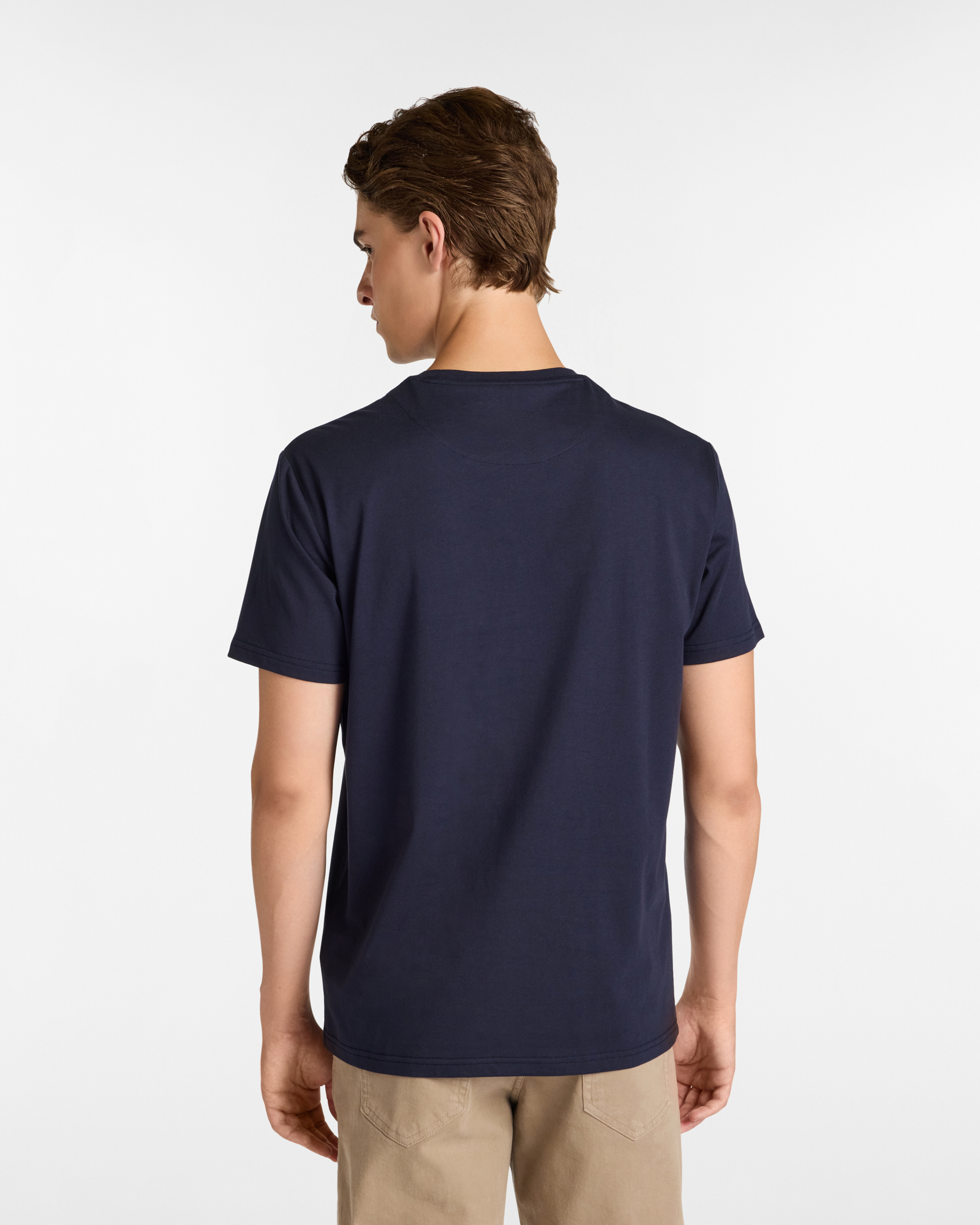 T-Shirt aus Baumwolle mit 3D-Schriftzug, Navyblau, large image number 1