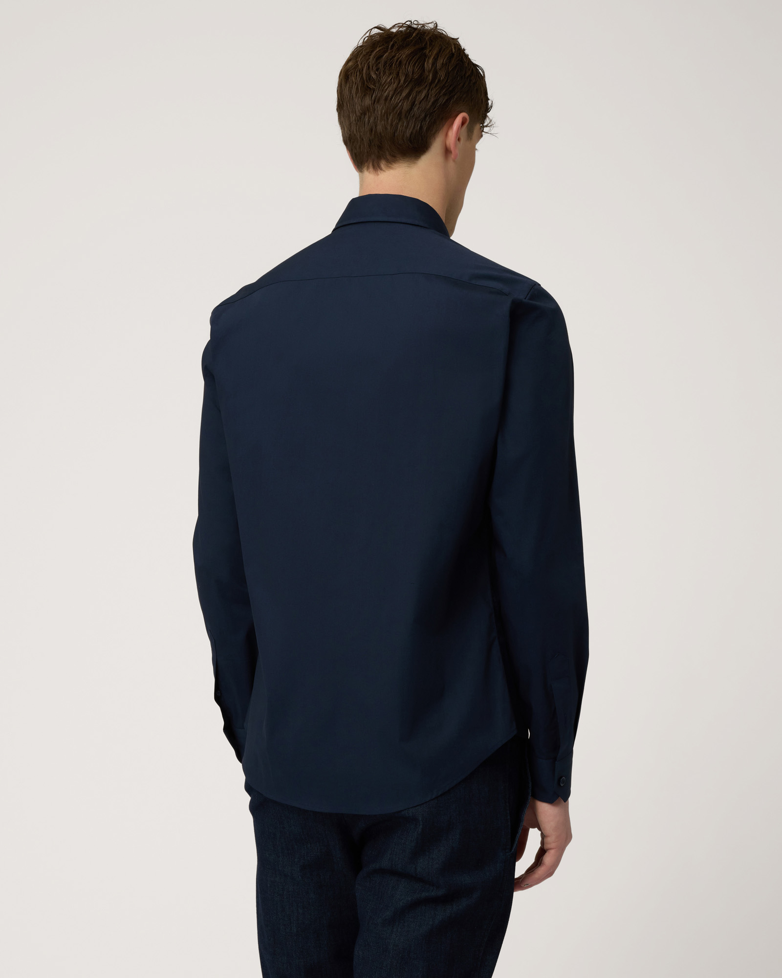 Shirt with Spread Collar, Dark Blue, large image number 1