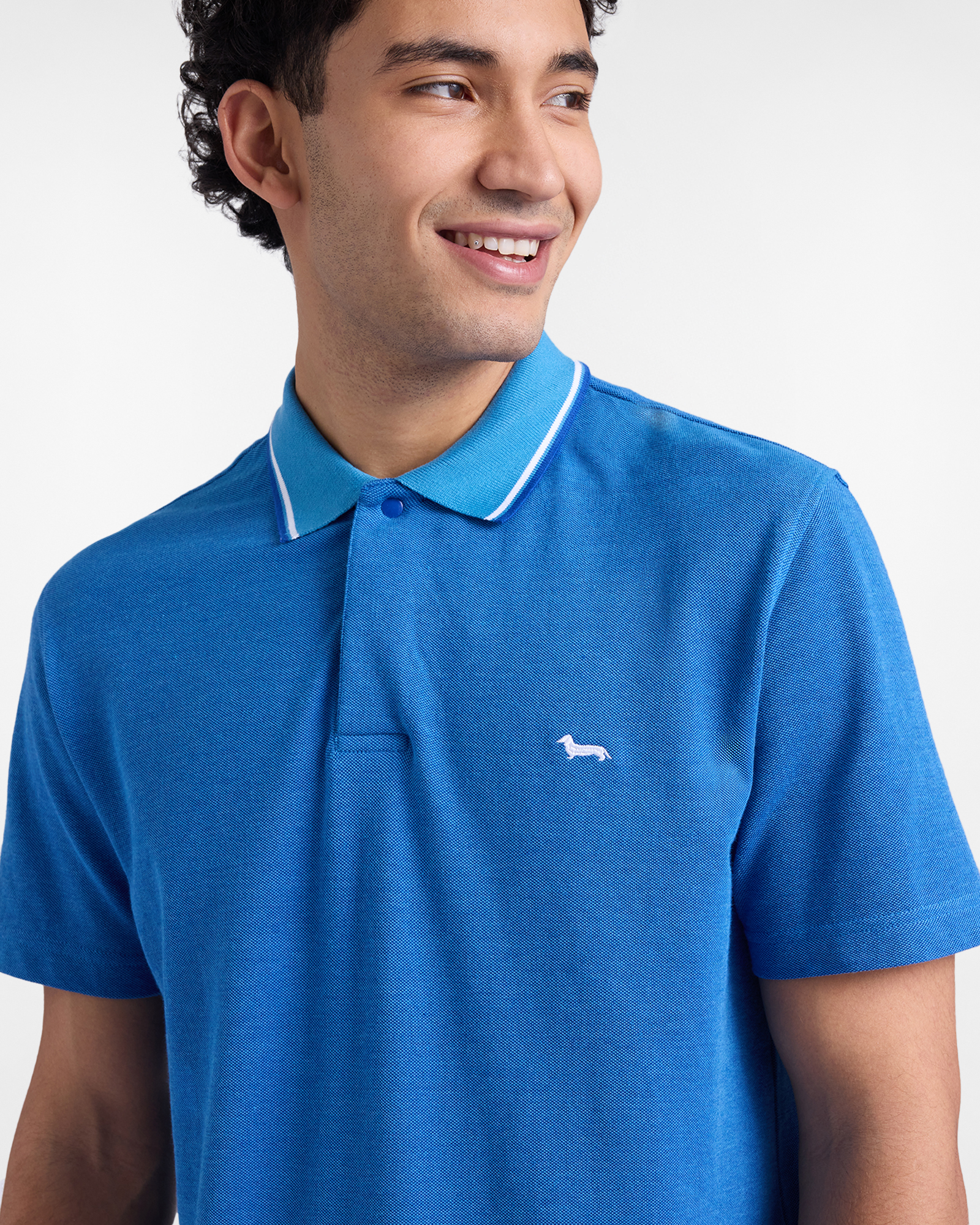 Polo para hombre Oxford en piqu&eacute; Oxford, Azul, large image number 2