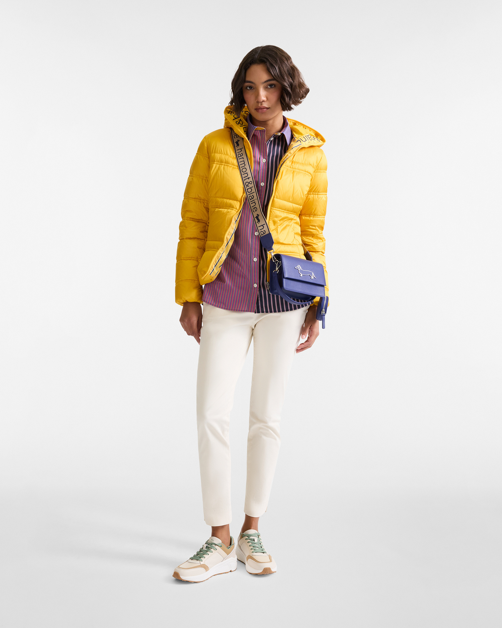Hooded Jacket with Logo, Yellow, large image number 3