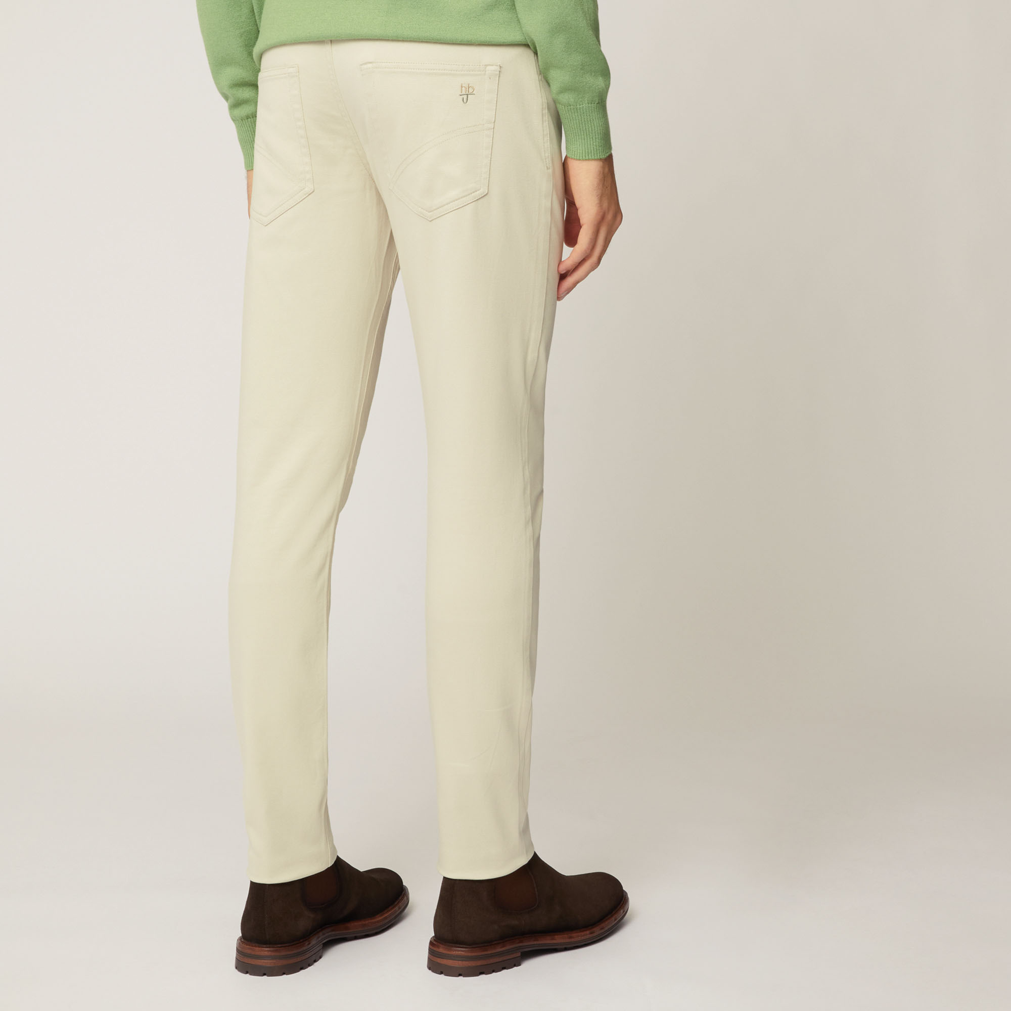 Pantalone Cinque Tasche Narrow Fit, Beige, large image number 1