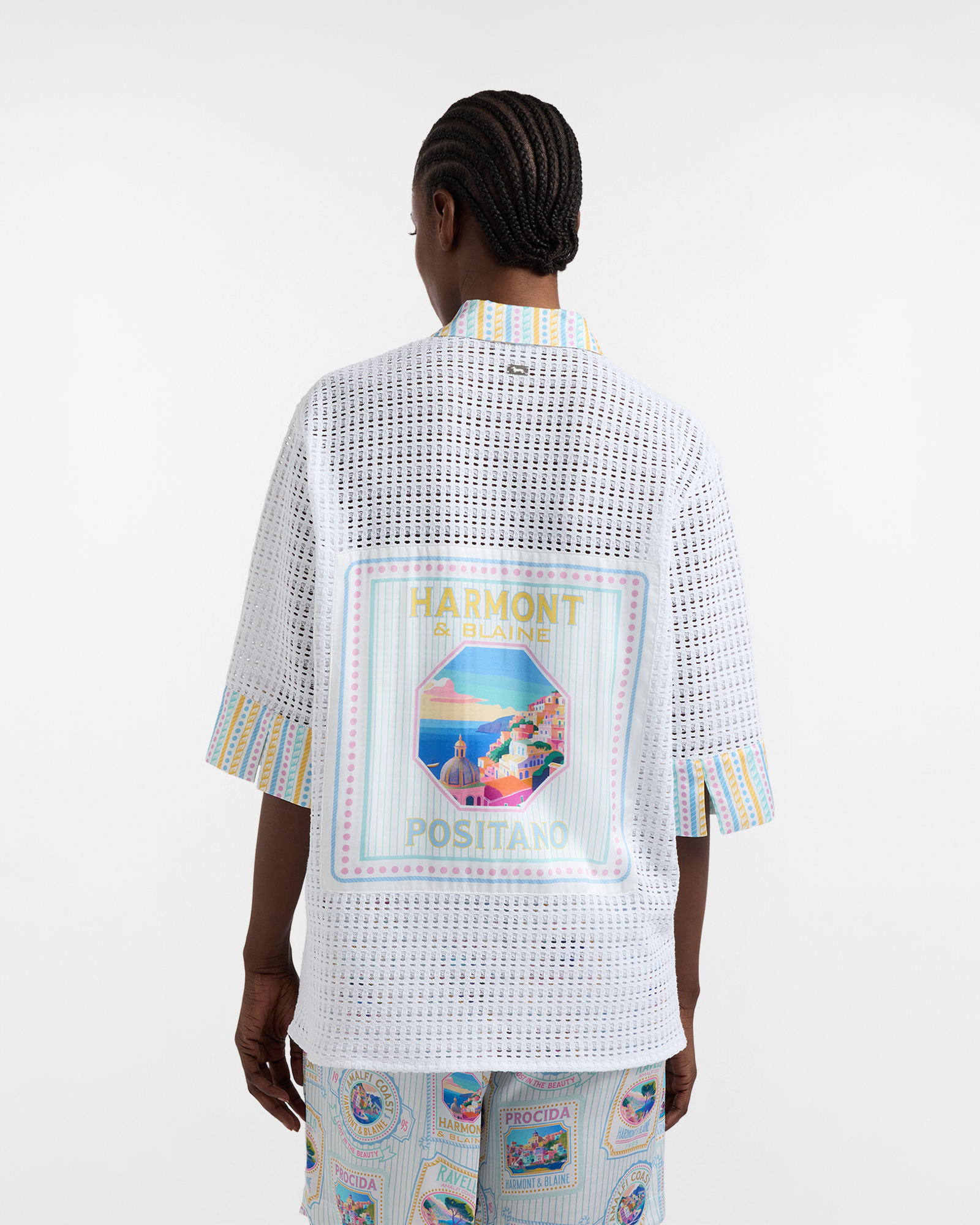 Women's Postcard capsule oversized shirt, White, large image number 2