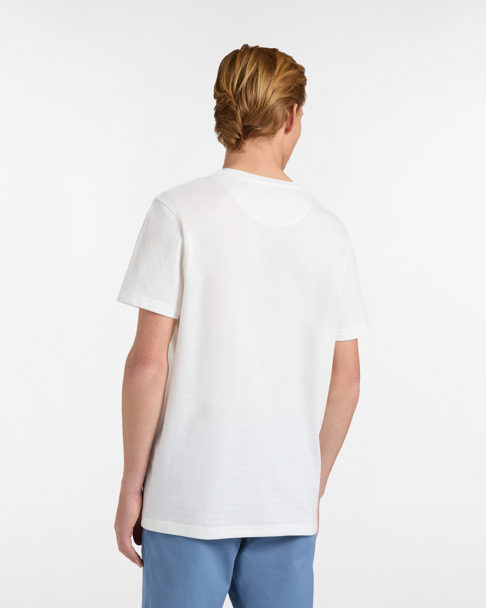 T‑shirt Uomo con Effetto Dobby Regular Fit