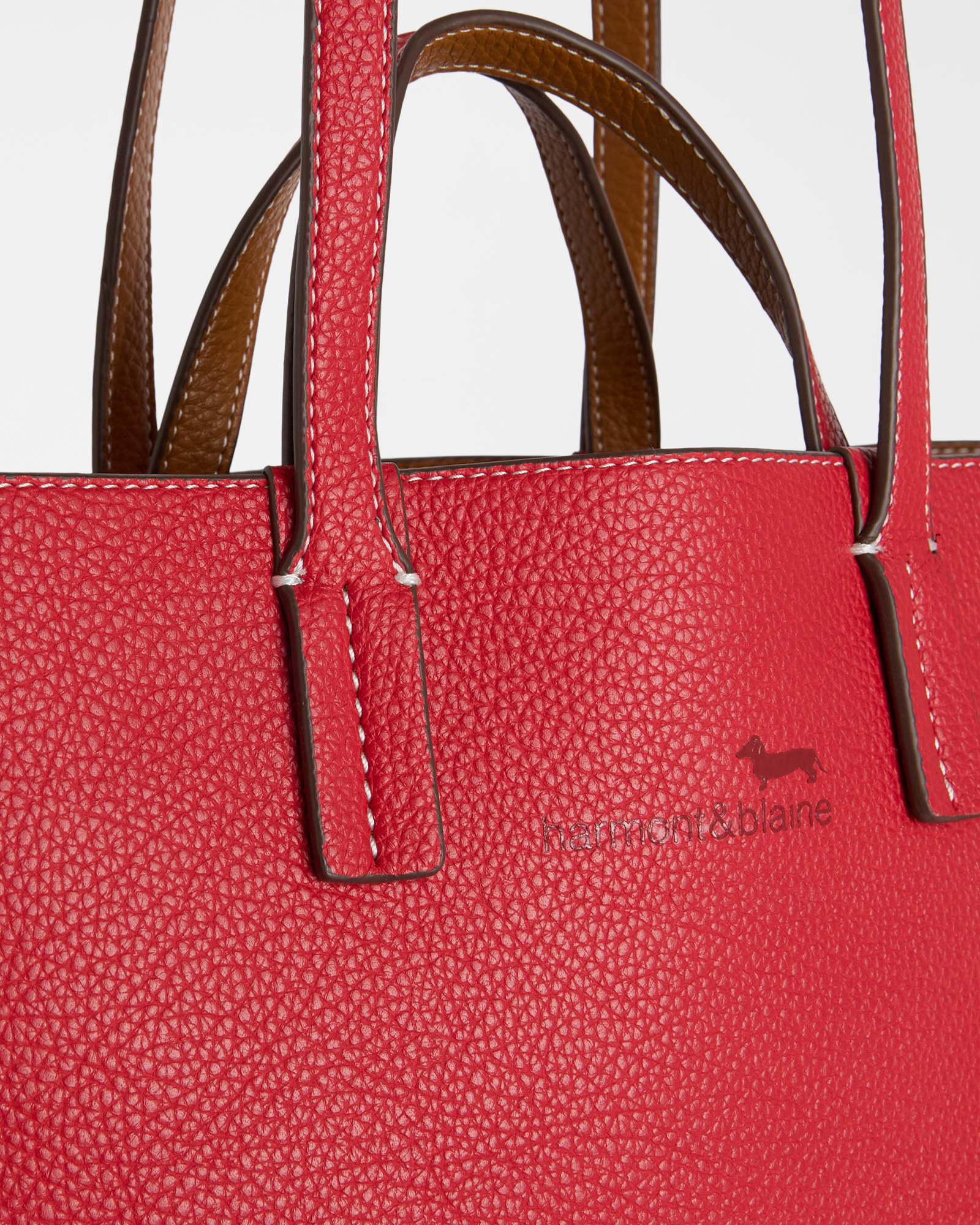 Borsa Shopping Reversibile, Rosso, large image number 2