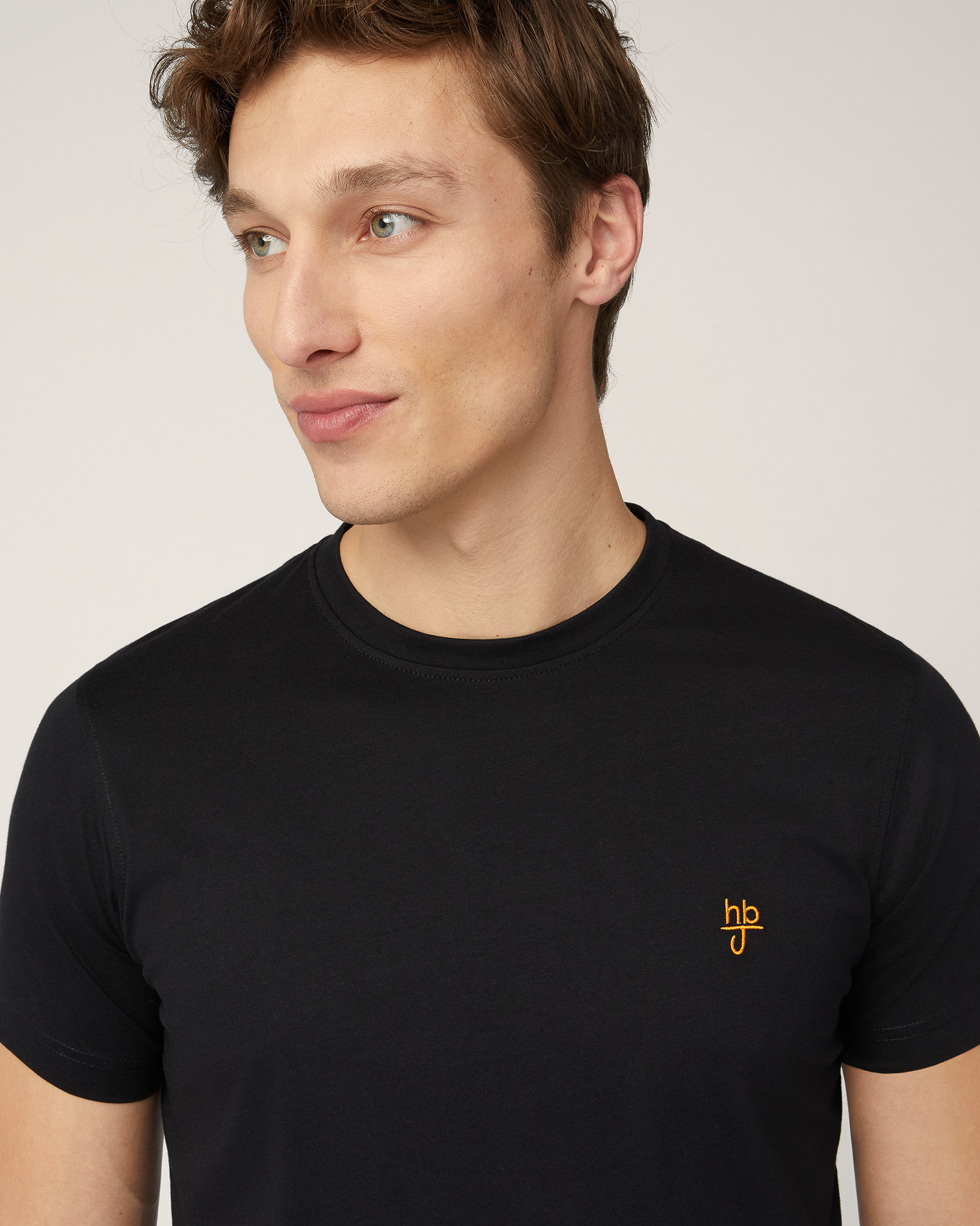 T-Shirt Con Monogramma, Nero, large image number 2