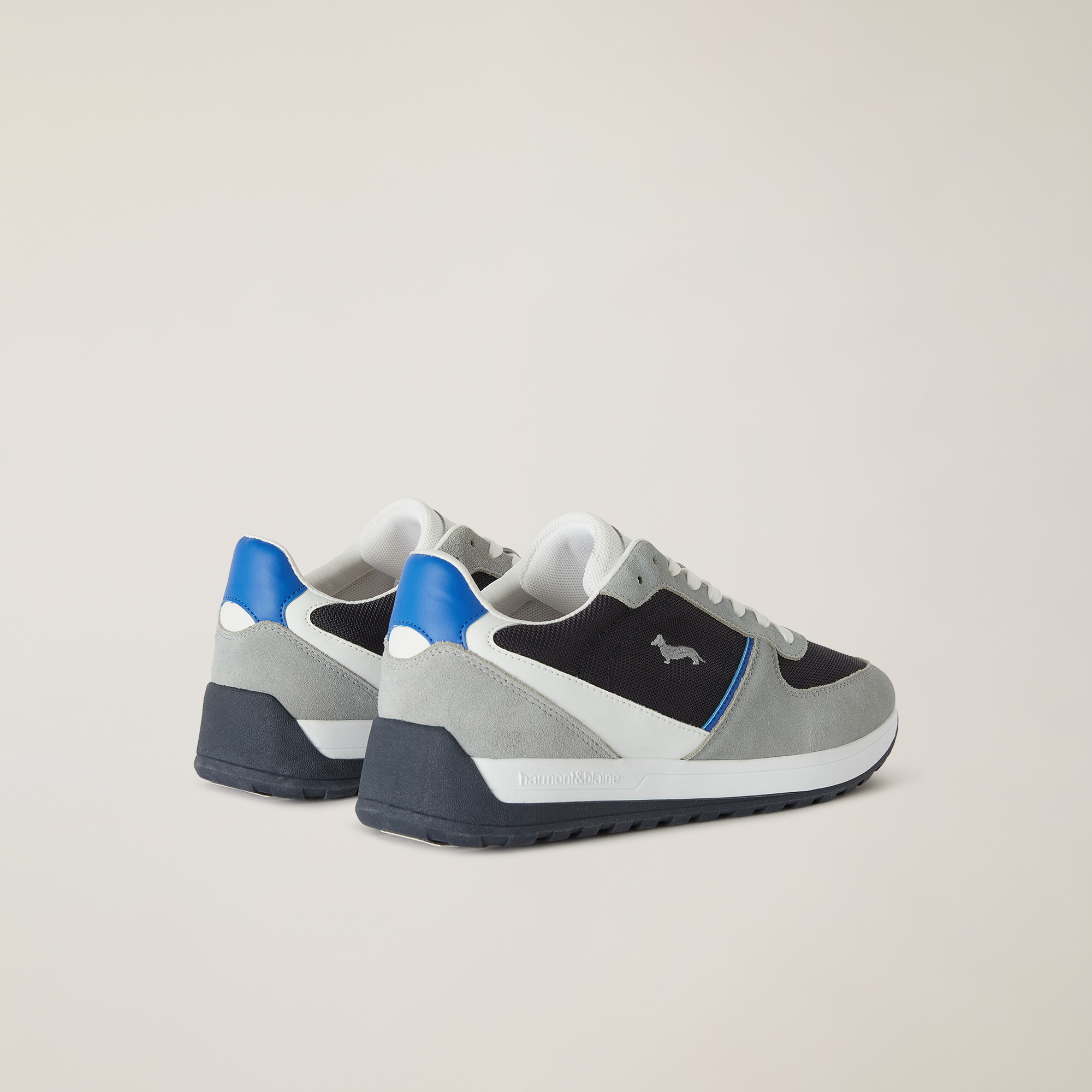 Sneaker with Two-Tone Sole, Gray/Blue, large image number 2