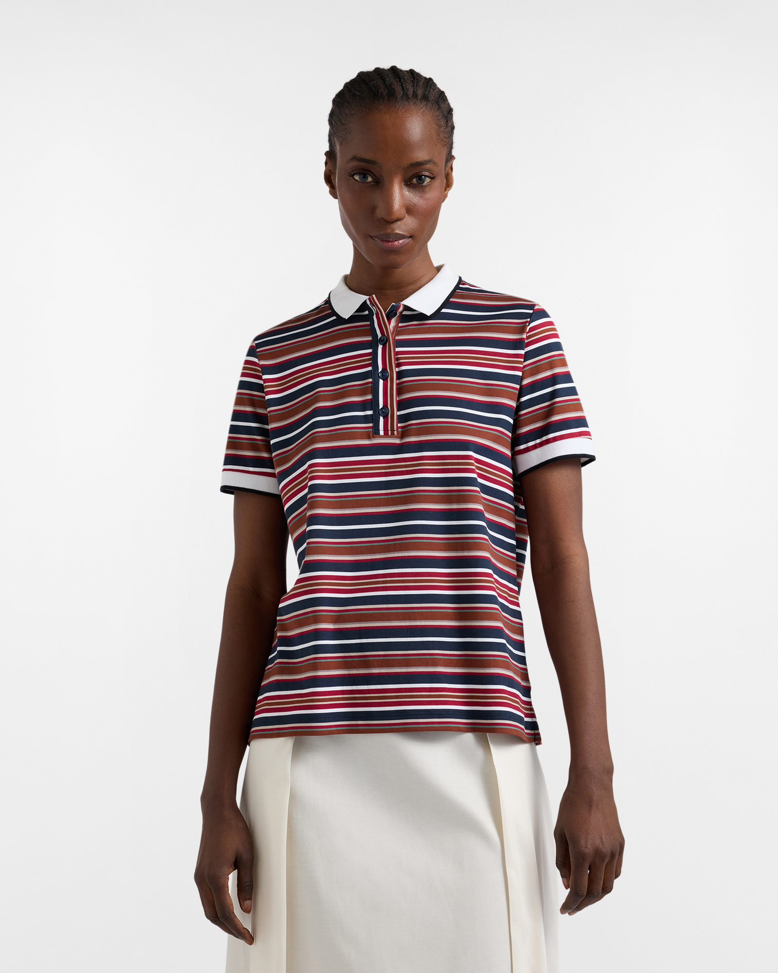 Polo de punto con rayas