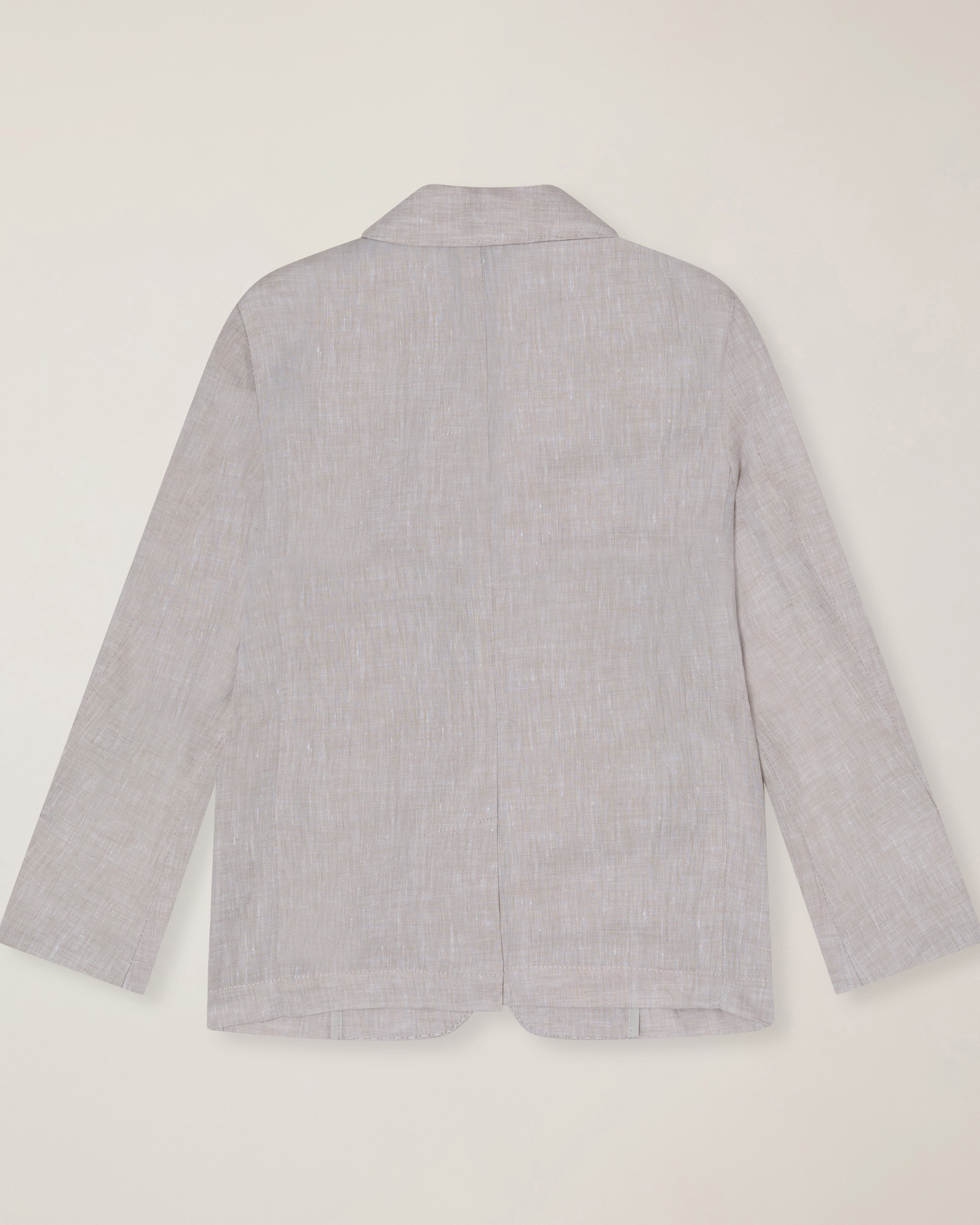 Linen jacket with dachshund pin
