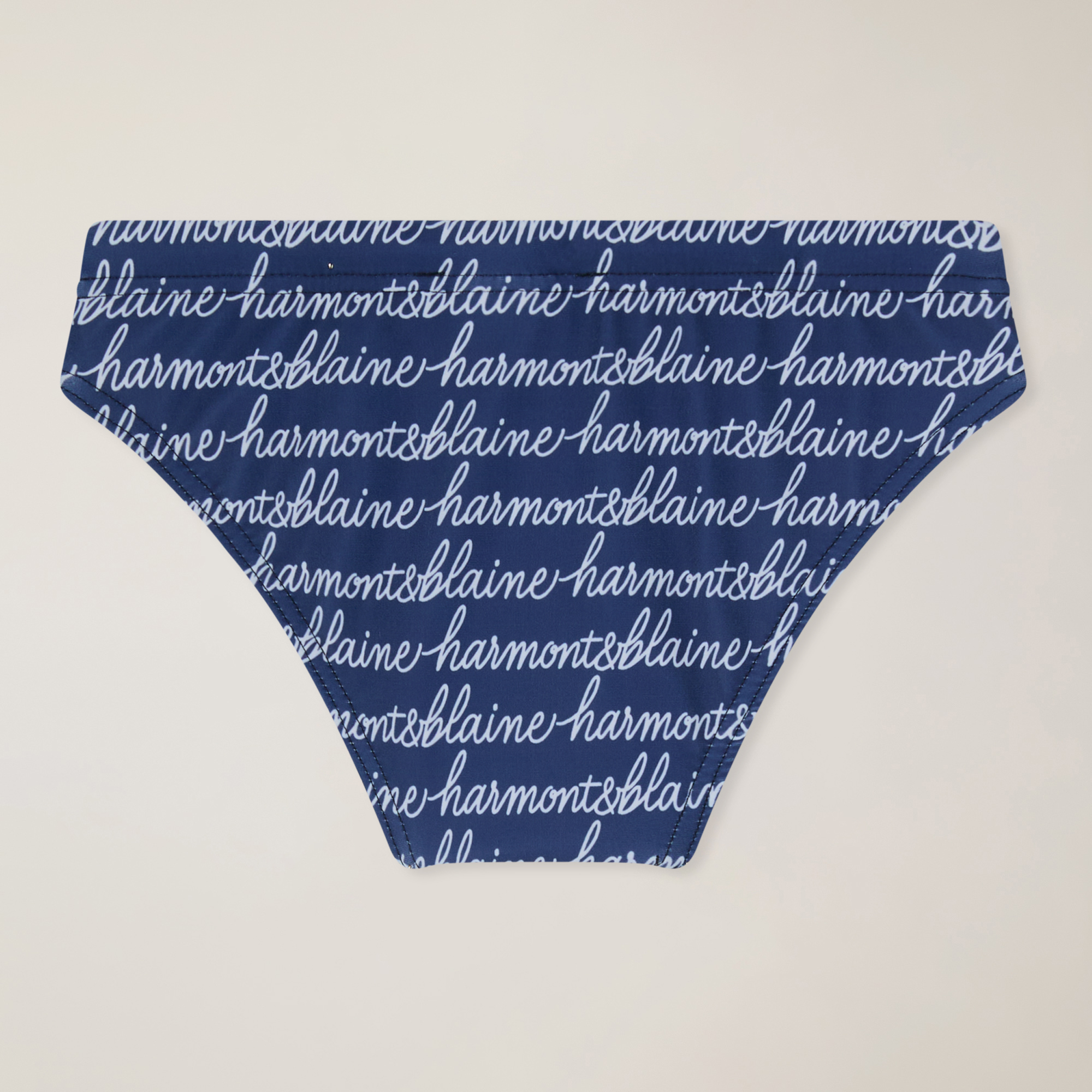 Logo print bikini bottoms, Navy Blue, large image number 1