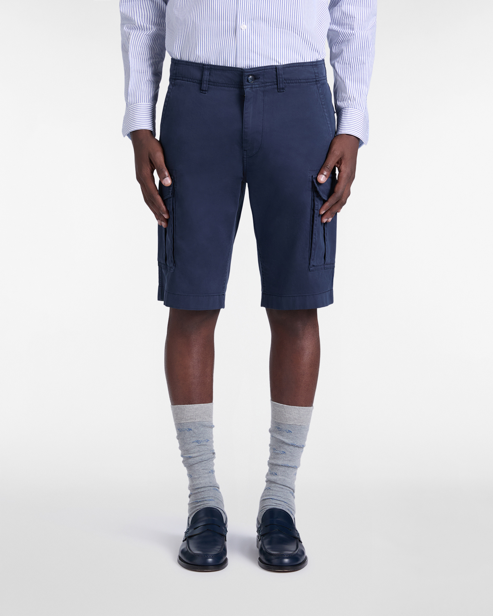 Harmont&Blaine - Bermuda Uomo Stile Cargo, Uomo, Blu, Taglia: 48