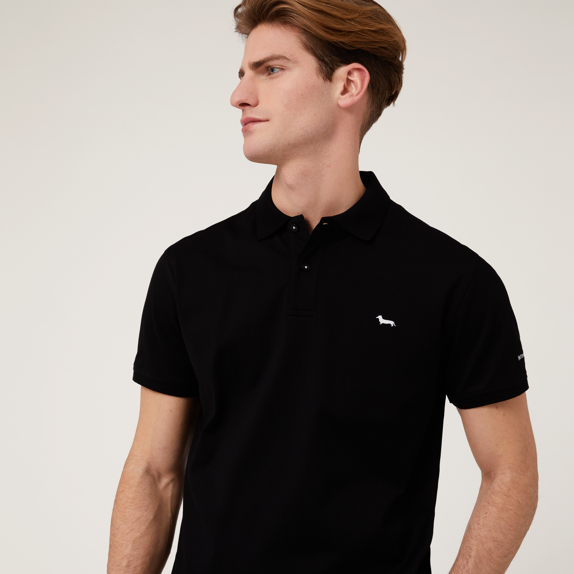 Polo Con Lettering E Logo, Nero, large image number 2