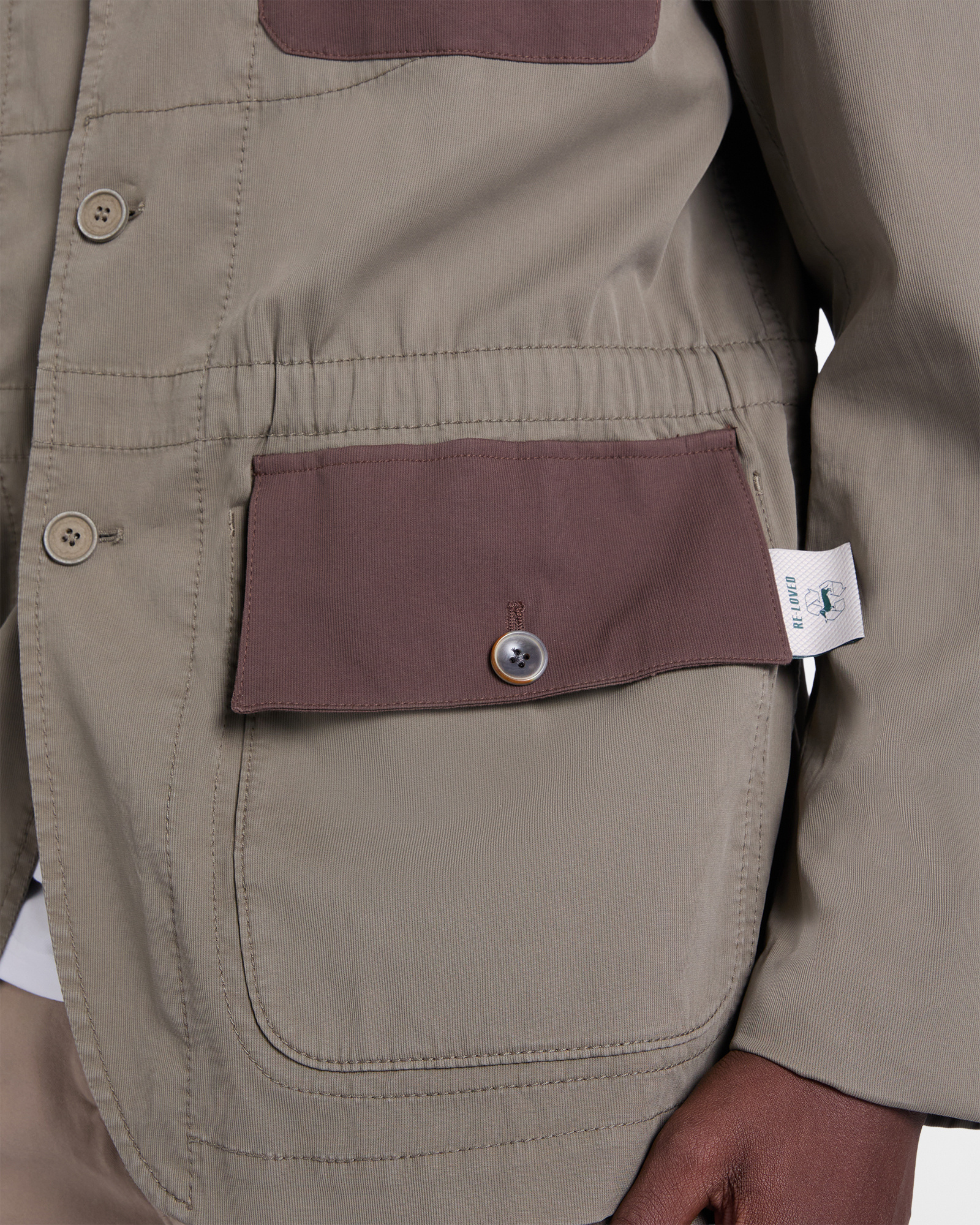 Men's Re-Loved work jacket, Brown/Red, large image number 2