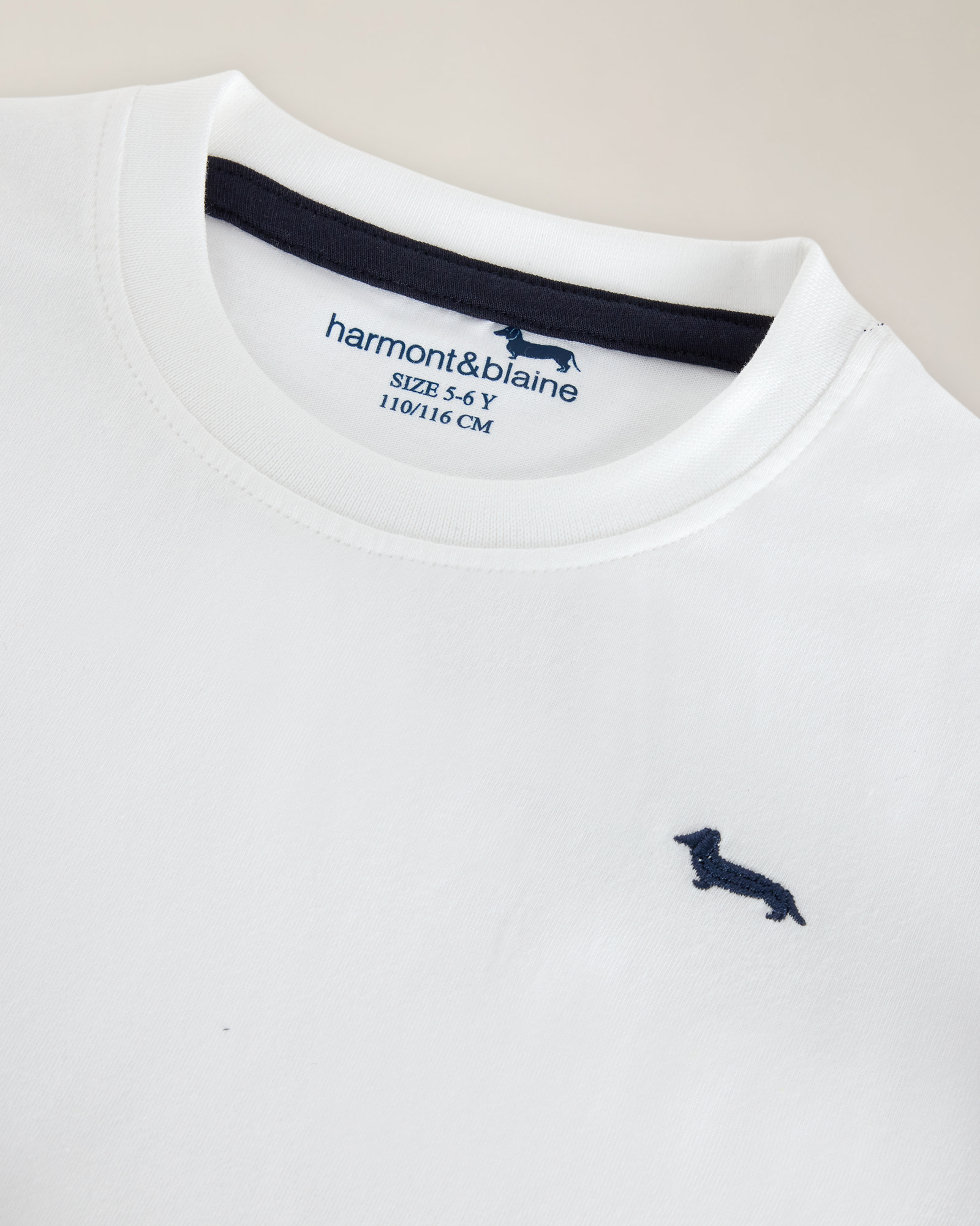 T-shirt jersey mezza manica ricamo logo, Bianco, large image number 2