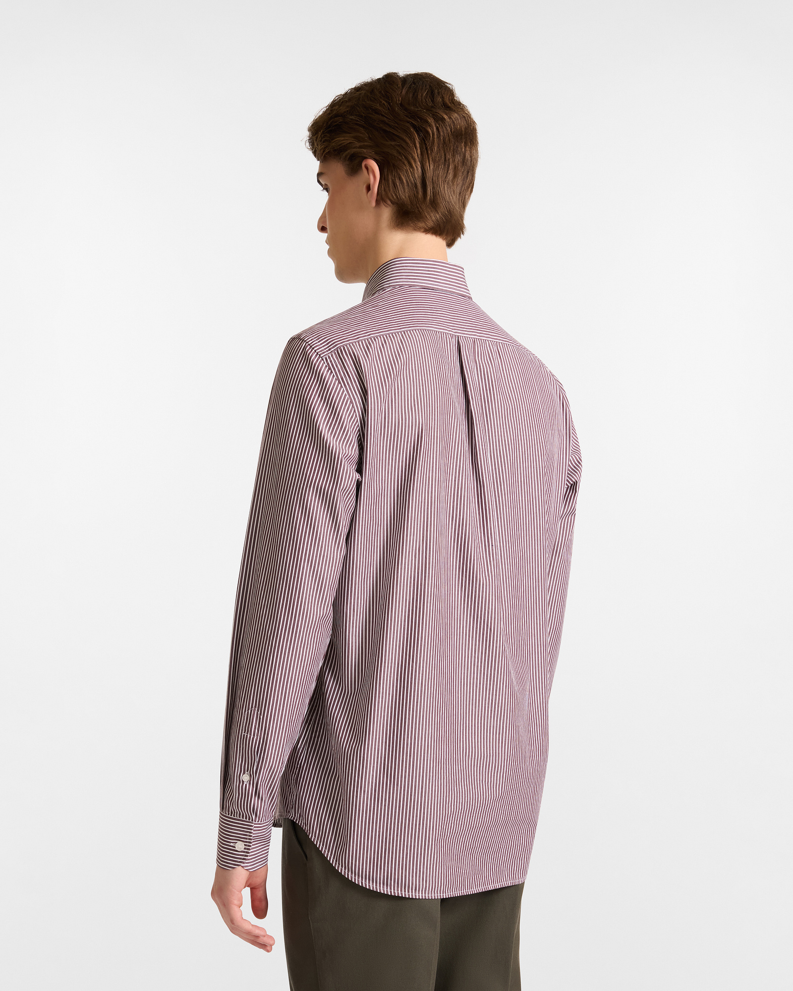 Striped Shirt with Dachshund, Dark Red, large image number 1
