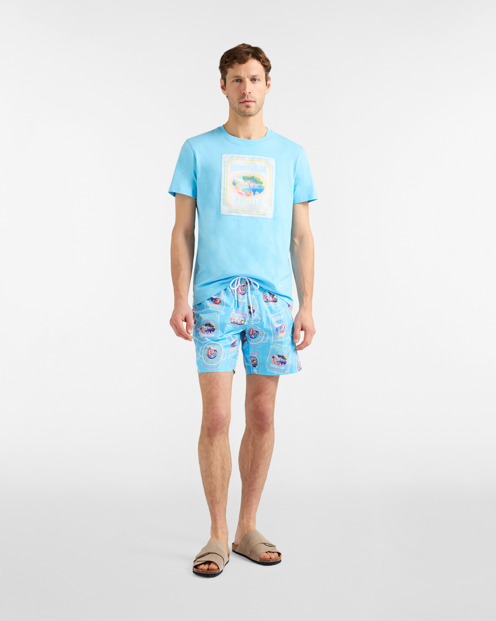 Postcard capsule T-shirt, Blue, large image number 3