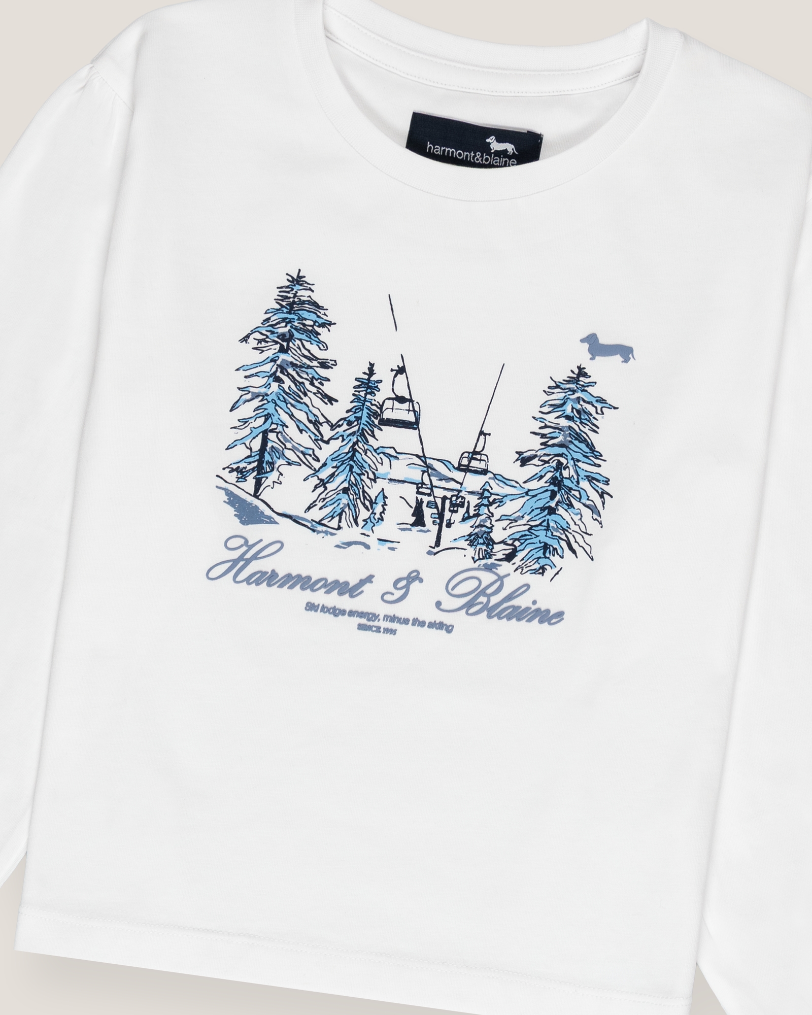T-shirt with puff sleeves, White, large