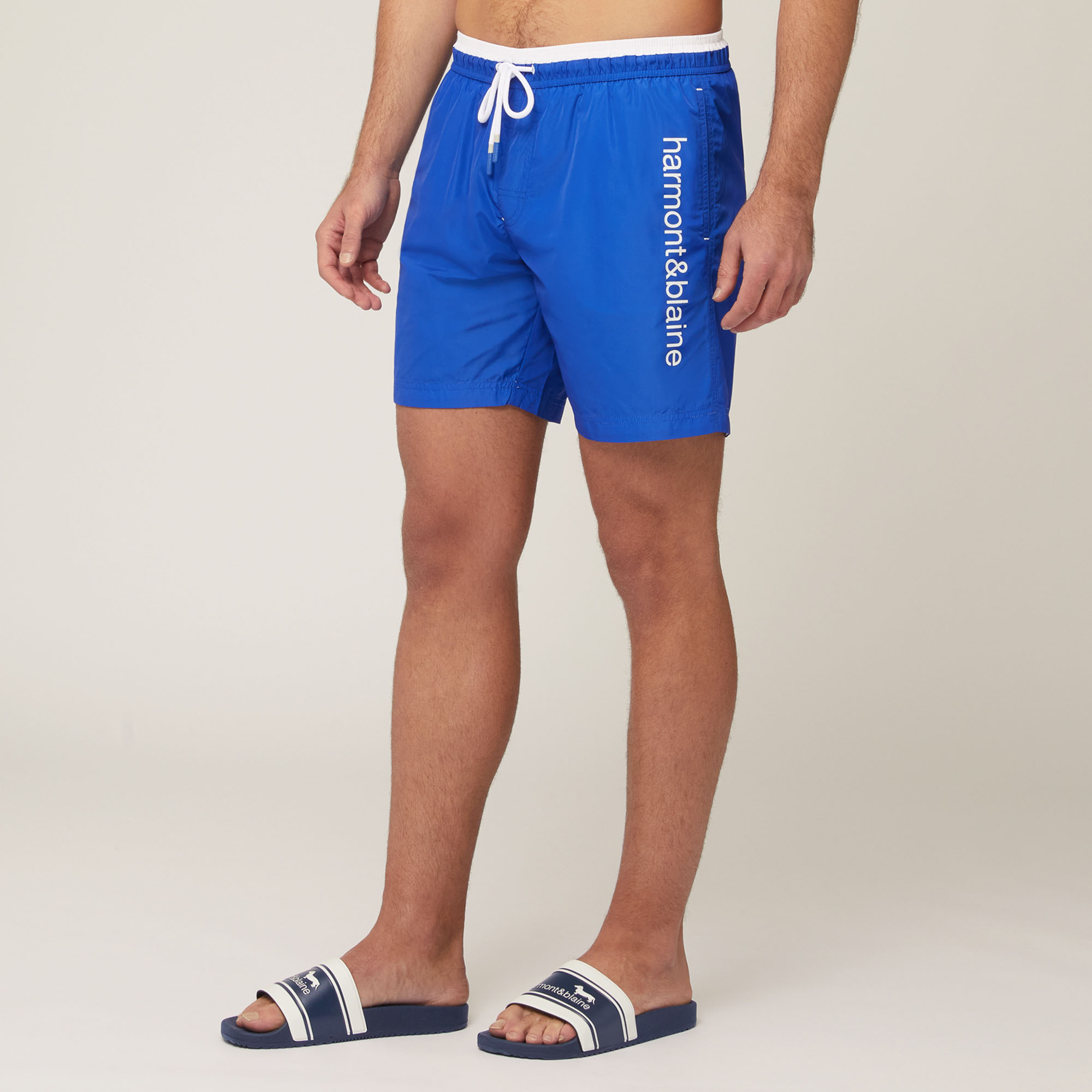 Swim Trunks with Lettering, Hydrangea, large image number 0