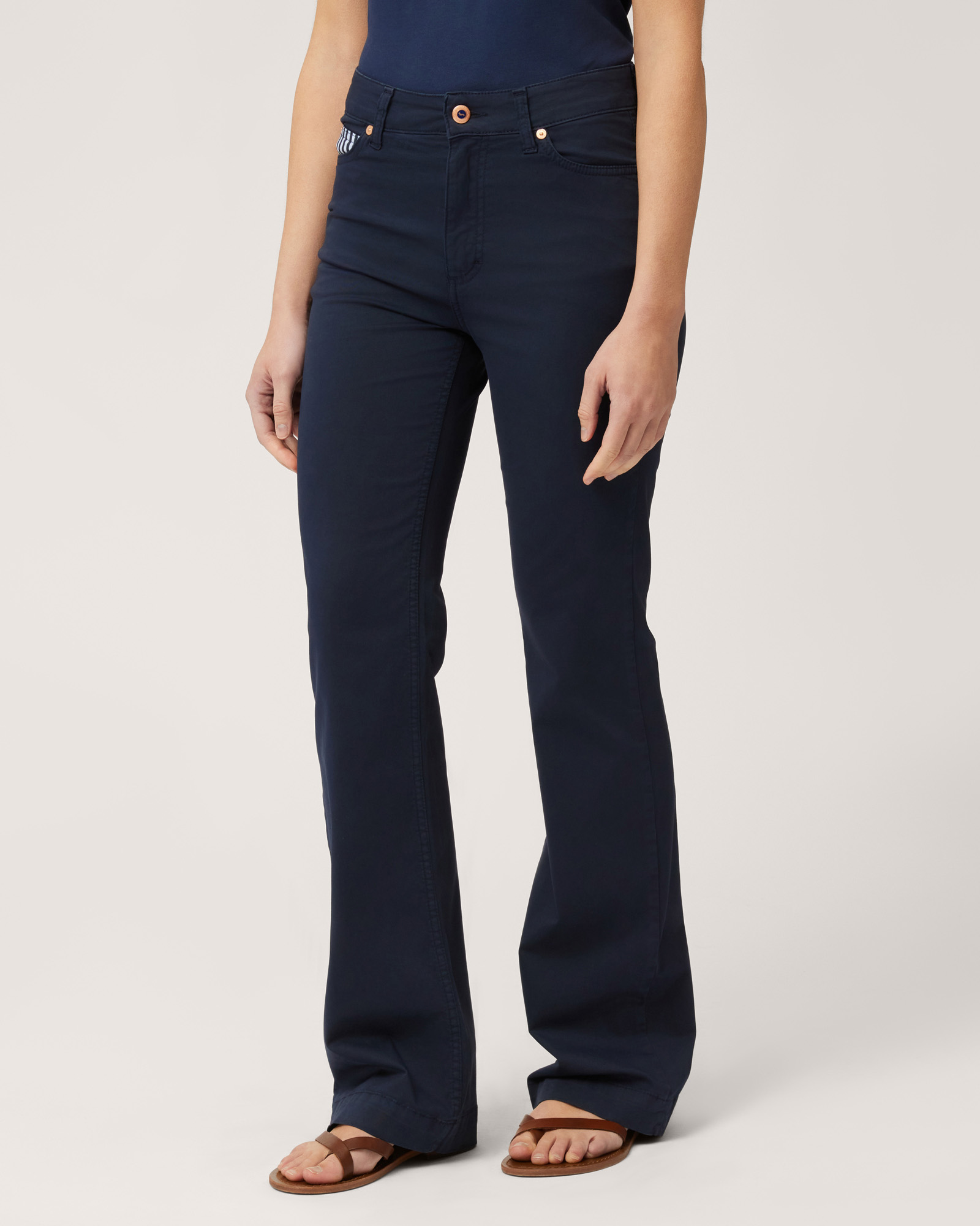 Pants with Striped Inserts