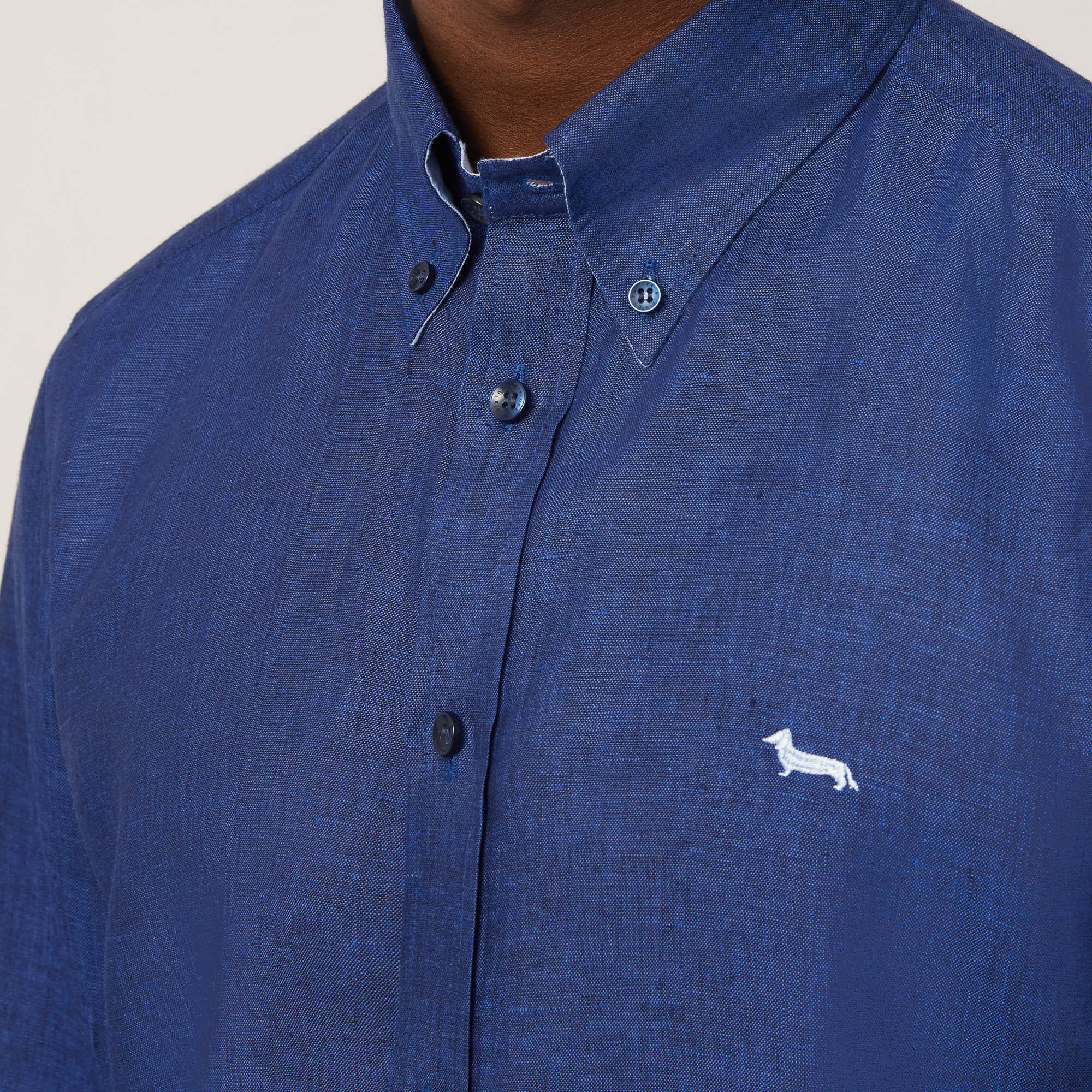 Camicia In Lino, Blu Notte, large image number 2