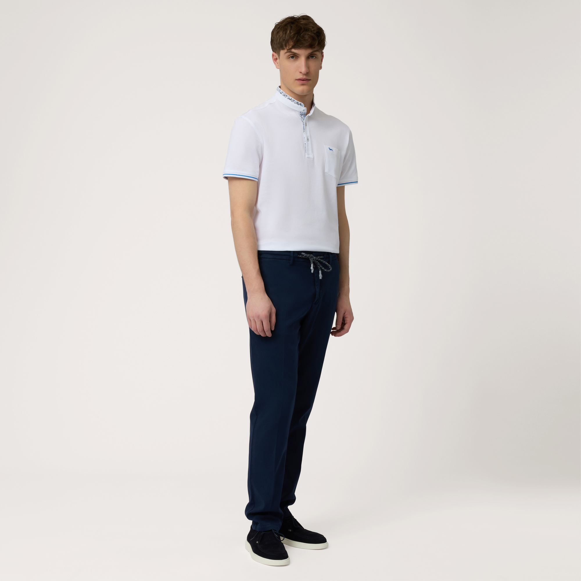 Poloshirt mit Stehkragen, Weiß, large image number 3