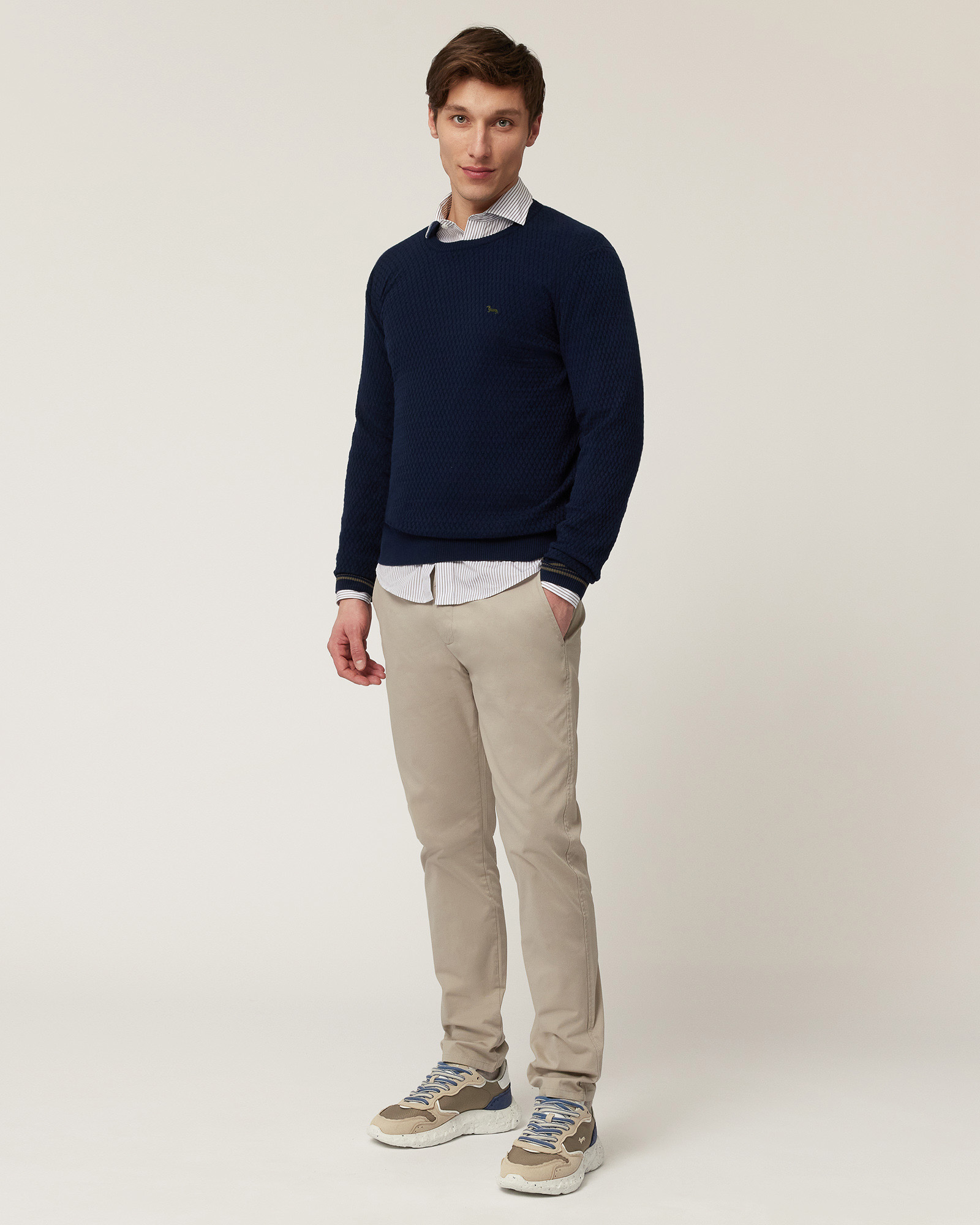 Pullover with Dachshund Embroidery, Navy Blue, large image number 3