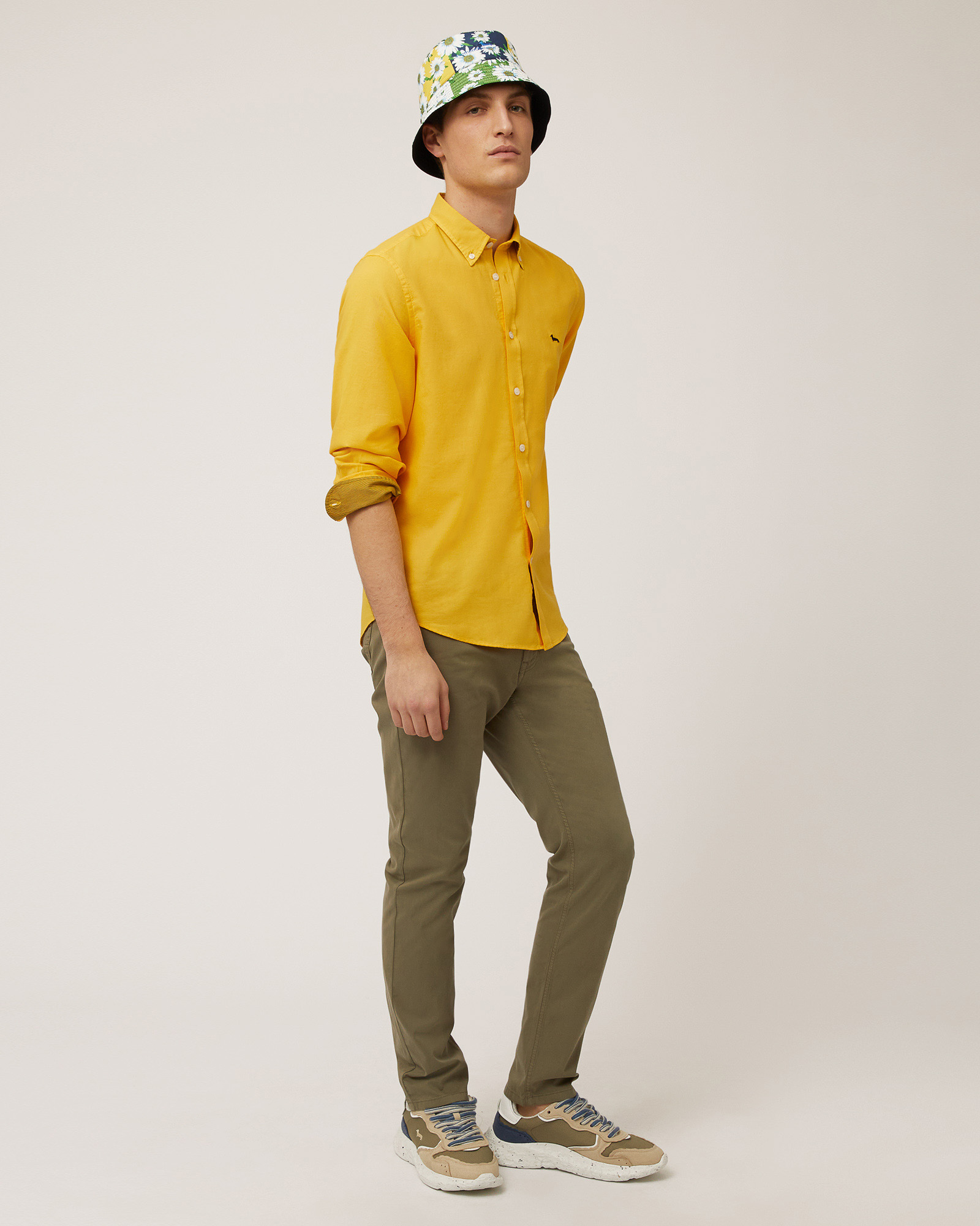 Chemise en Pur Coton, Jaune canari, large image number 3