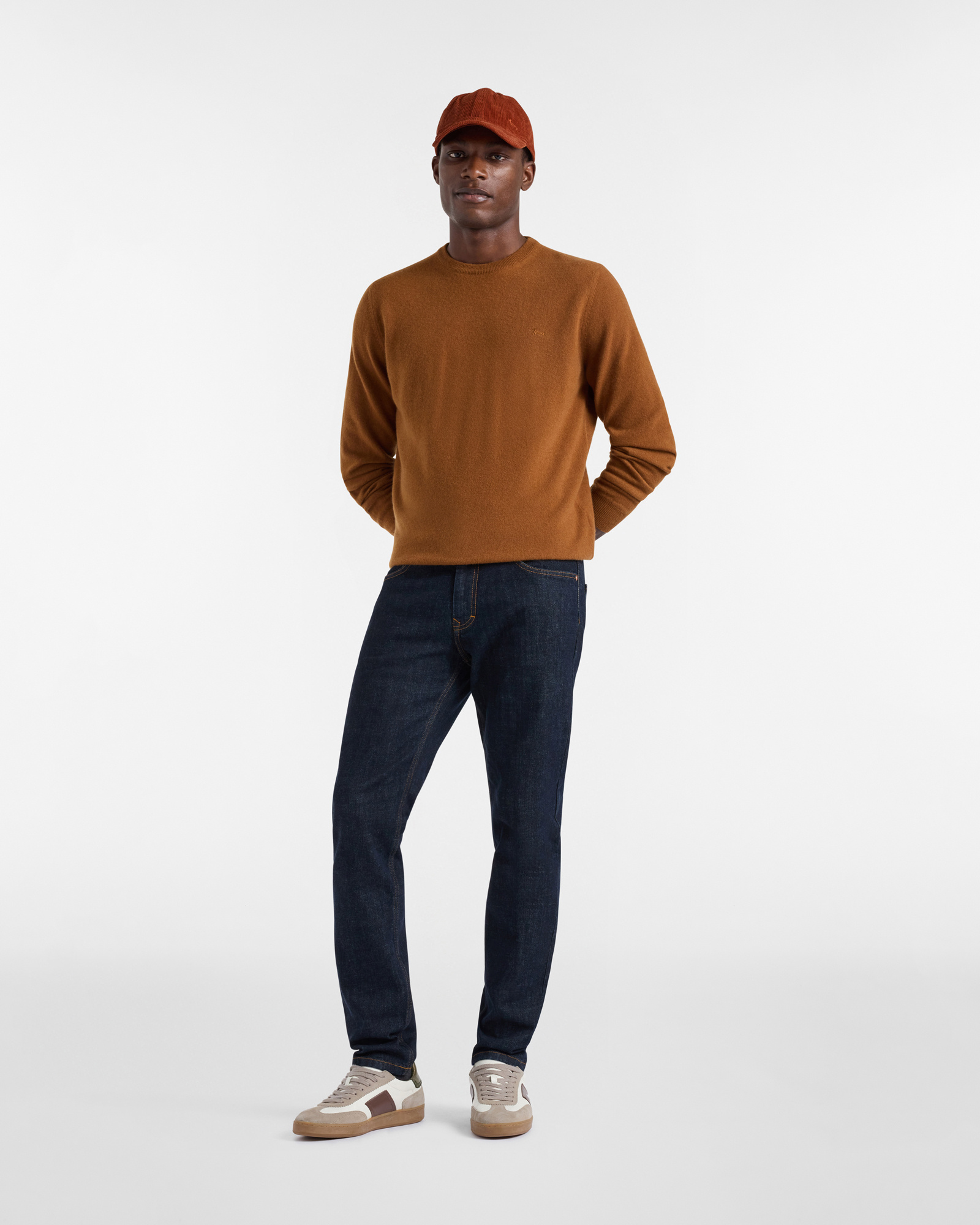 Pullover Girocollo In Cashmere, Cuoio, large image number 3