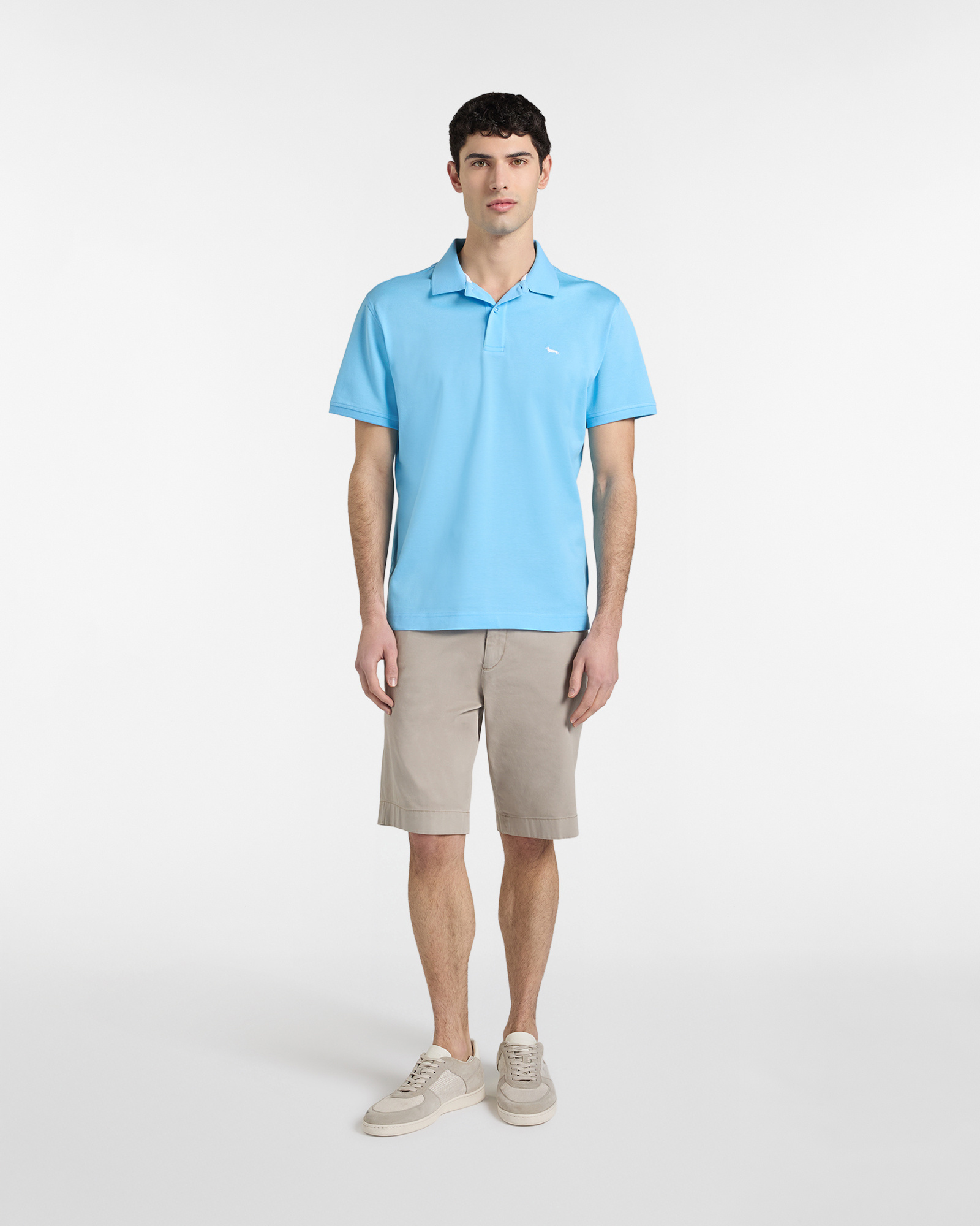 Men's basic piqu&eacute; polo shirt, Blue, large image number 3