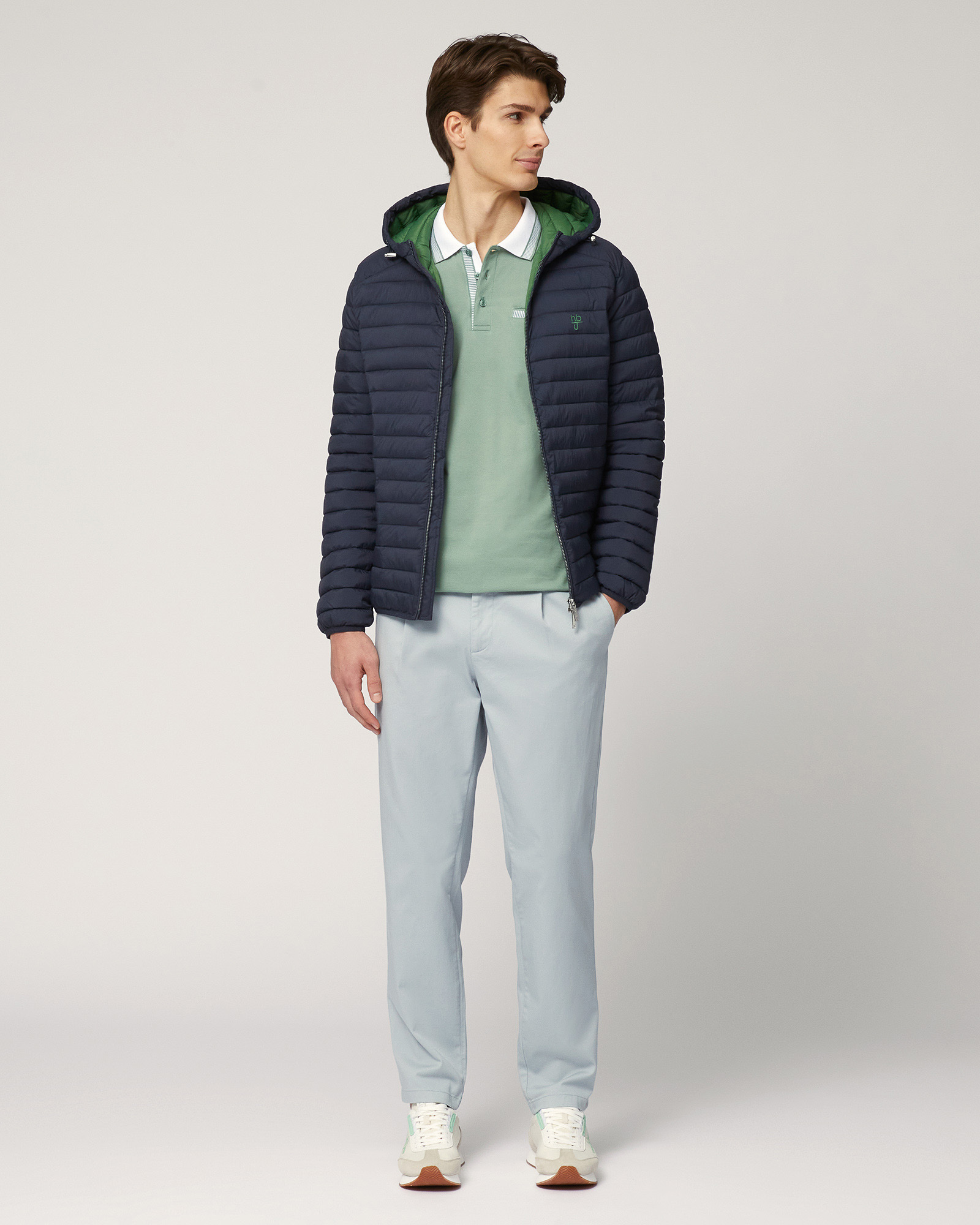Carrot-Fit Chino Pants, Light Grey, large image number 3