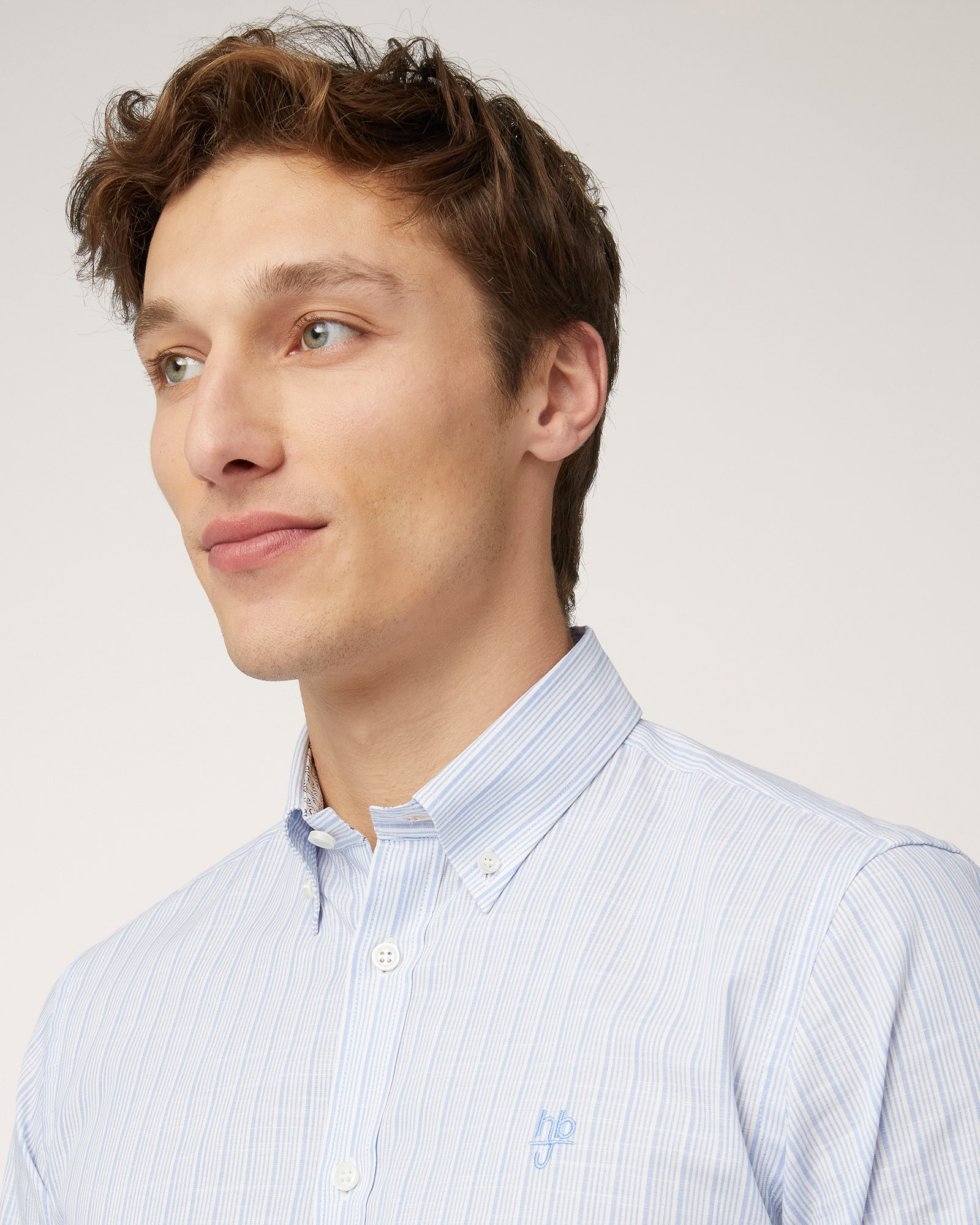 Shirt with button-down collar, Sport Blue, large image number 2