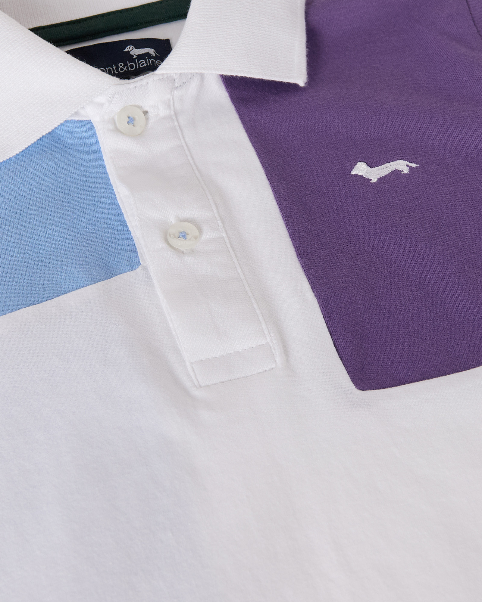 Polo con stampa multicolor, Bianco, large image number 2