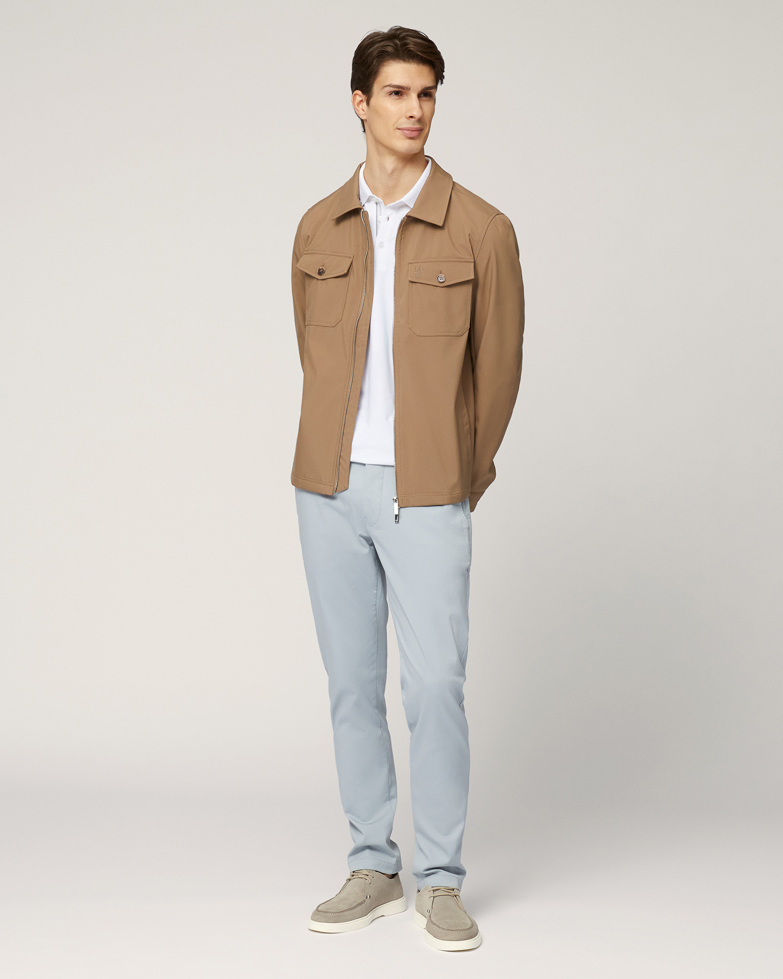 Twill Chino Pants, Light Grey, large image number 3
